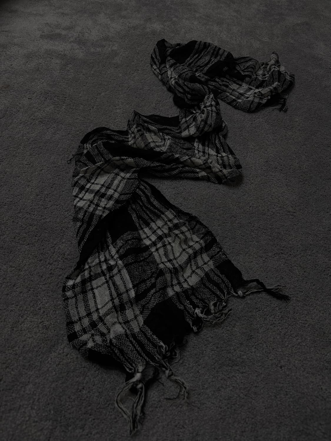 Vintage v-kei punk mood flannel scarf 상품이미지1