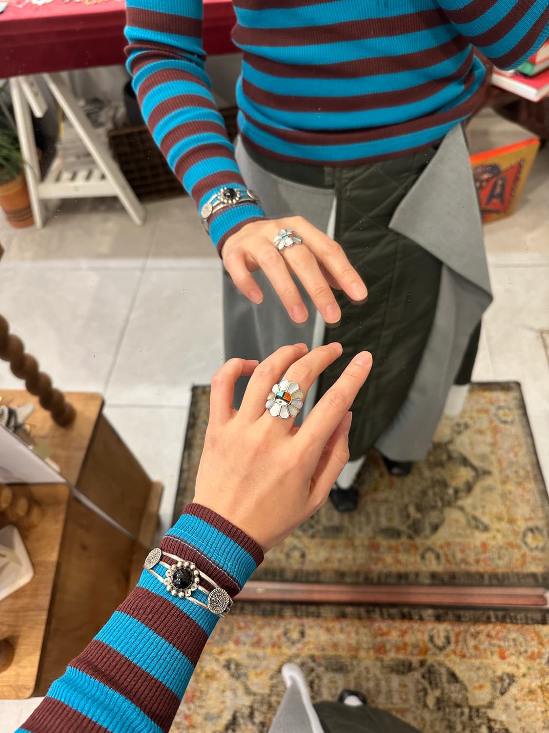 Zuni Sunflower 925Silver Ring 상품이미지8