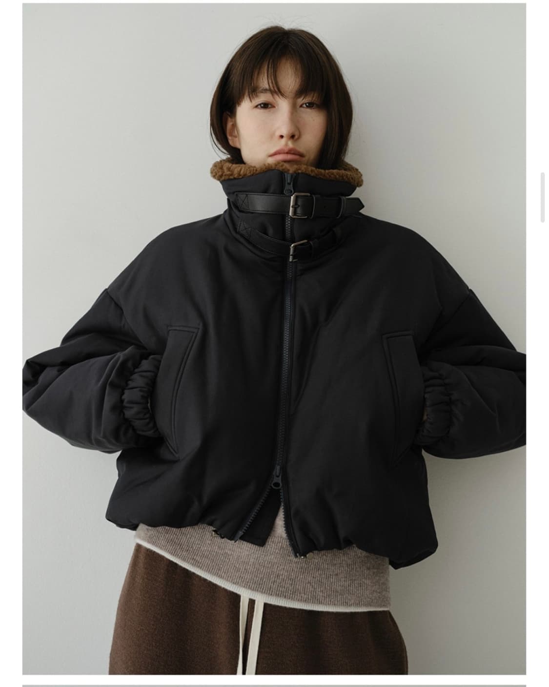 R2W 킹슬리 레더버클 패딩점퍼(m) 상품이미지2