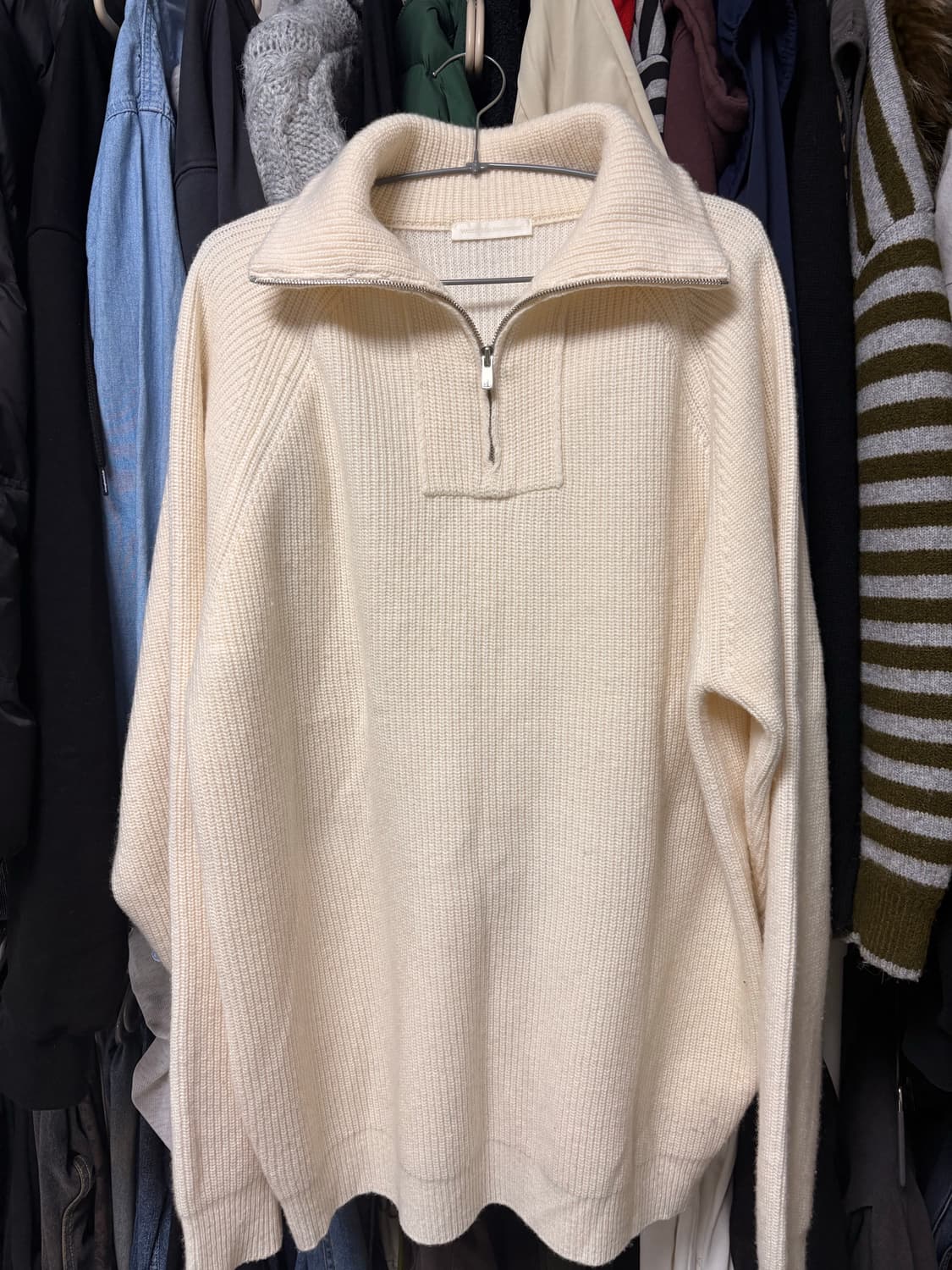 Worthwhile Movement 하프집업 니트 아이보리 2 상품이미지6