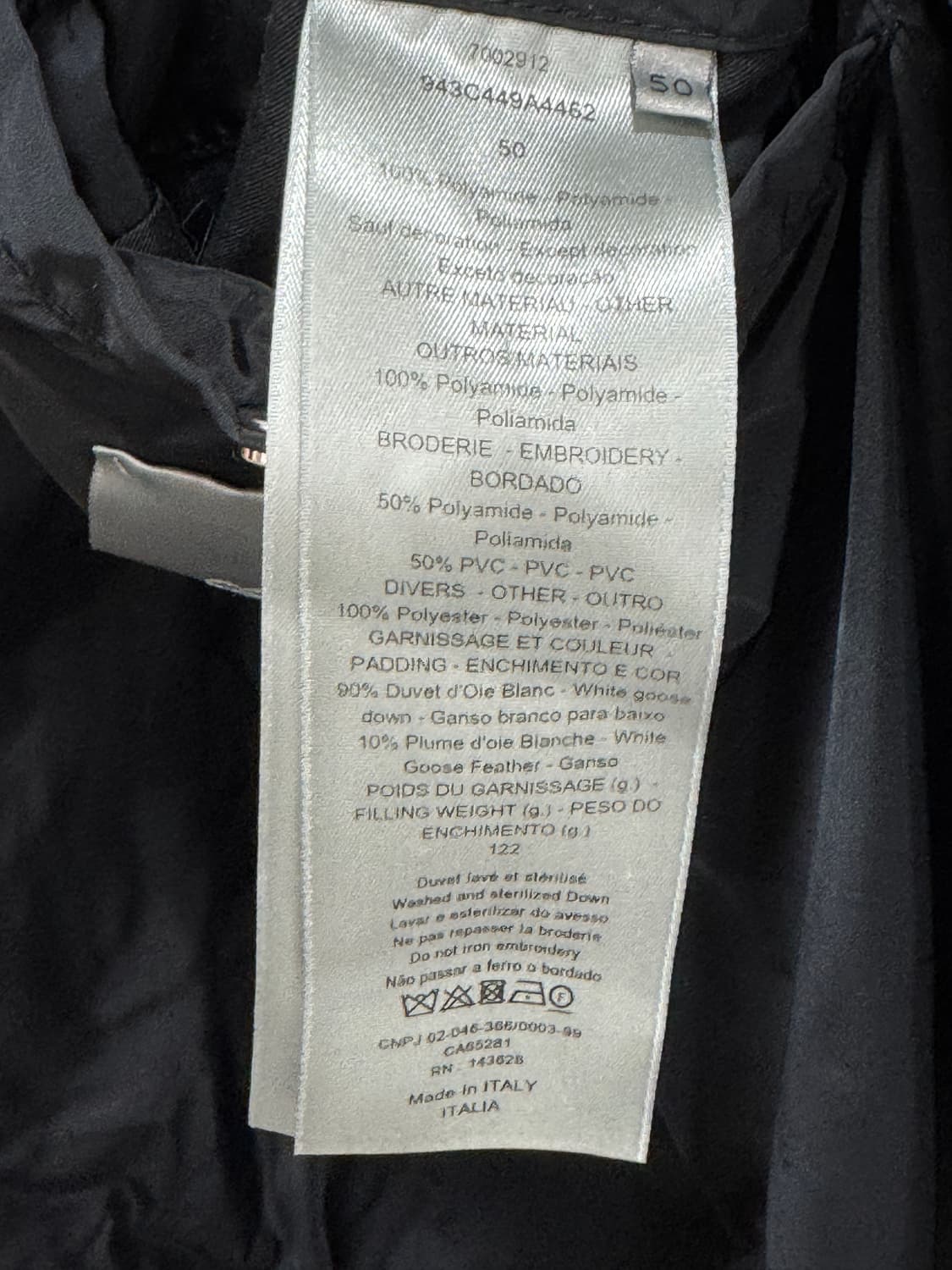 백화점판 디올 오블리크 패딩 50사이즈  상품이미지3