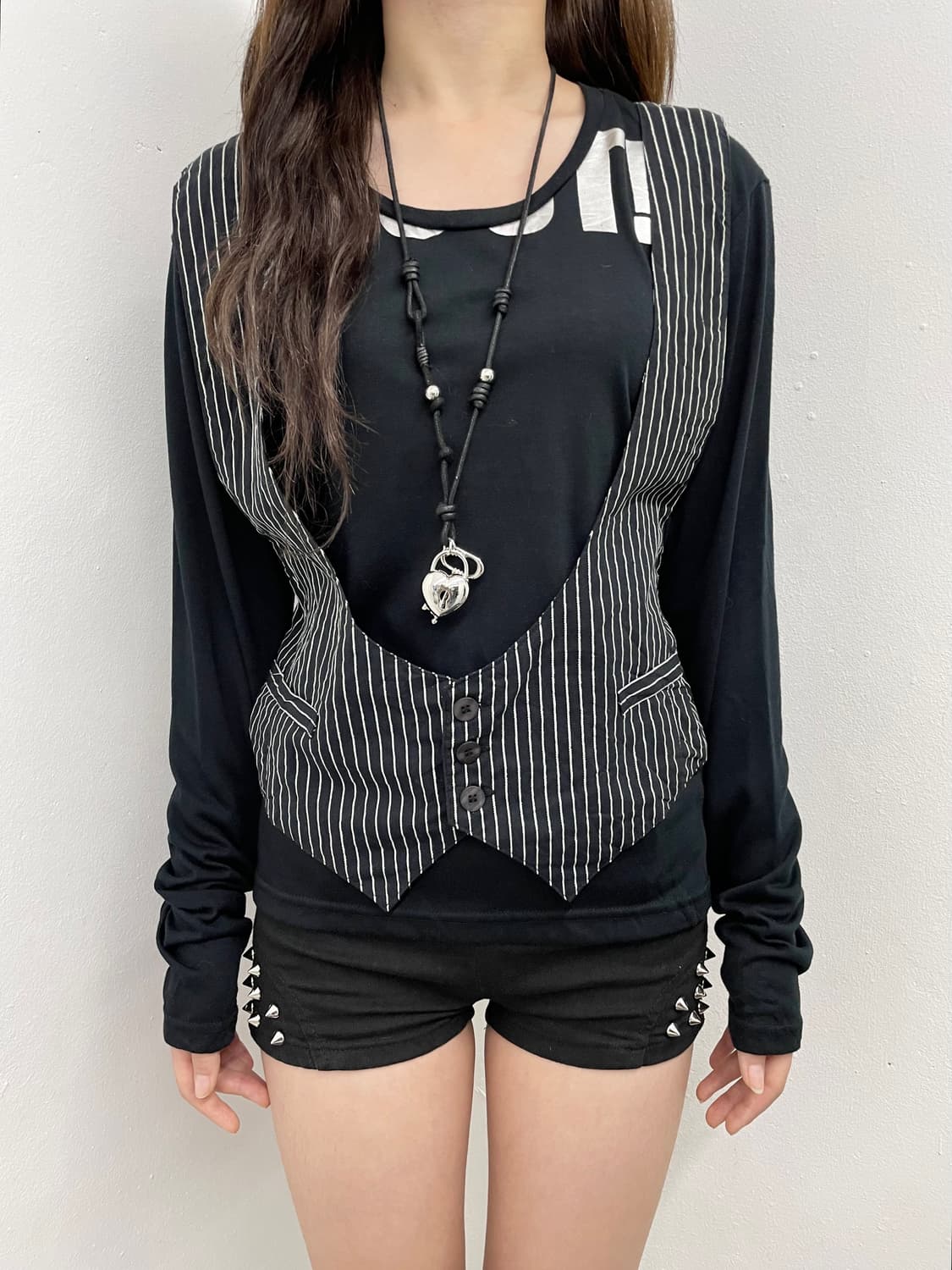 긱시크 레이어드 베스트 탑 상품이미지1