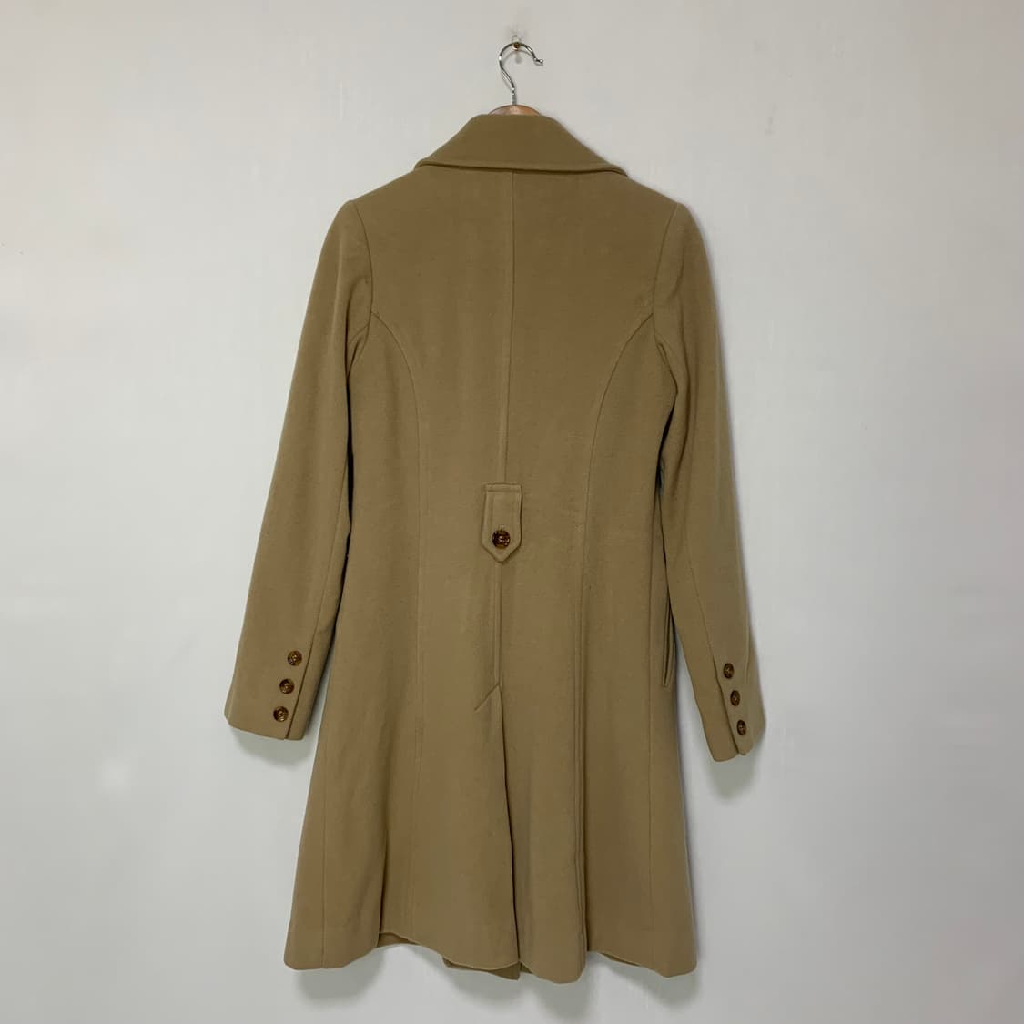 DKNY 캐시미어 모직 코트 베이지 빈티지 여성 롱코트 상품이미지4