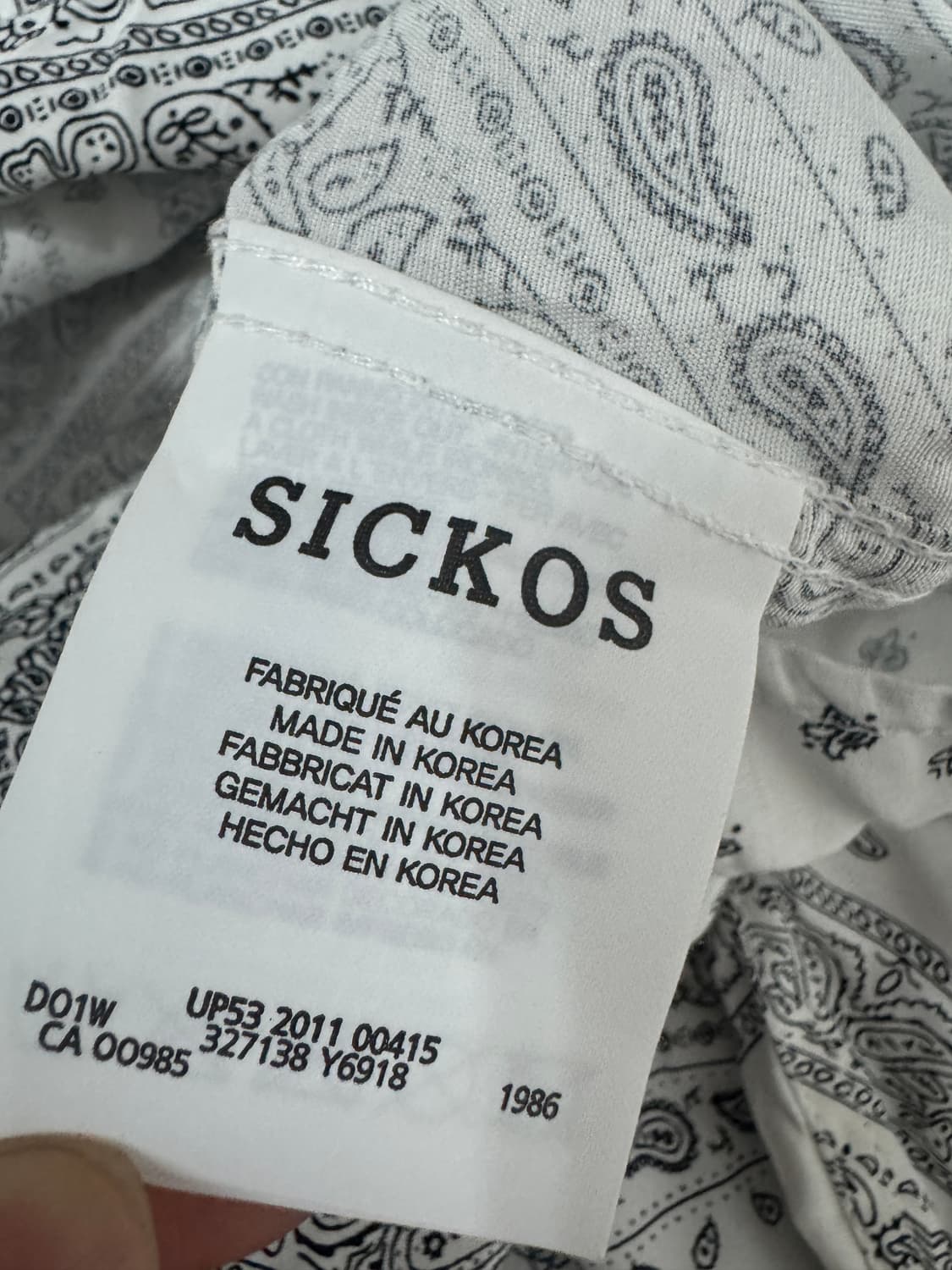 SICKOS 식스코 페이즐리 빈티지 오버핏 반팔 셔츠 상품이미지4
