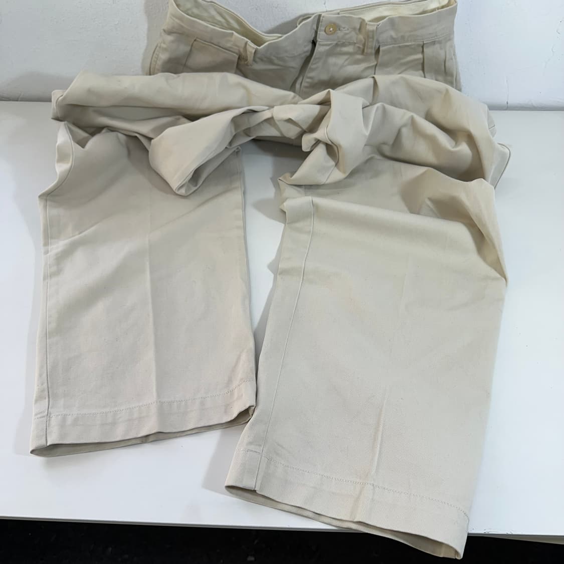 XL 32-33 폴로랄프로렌 라이트베이지 테이퍼드핏 투턱 치노팬츠 상품이미지3