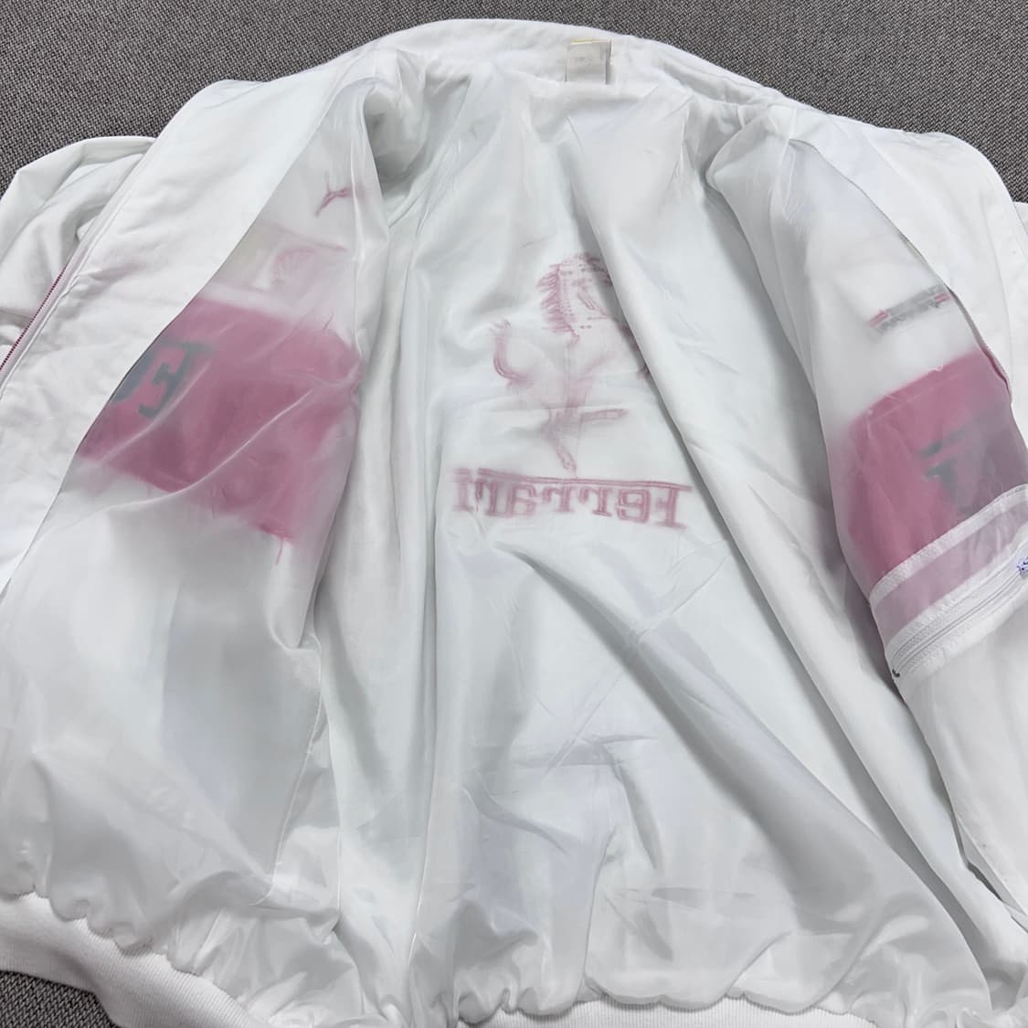 페라리 화이트 코튼 레이싱자켓(L) 상품이미지4