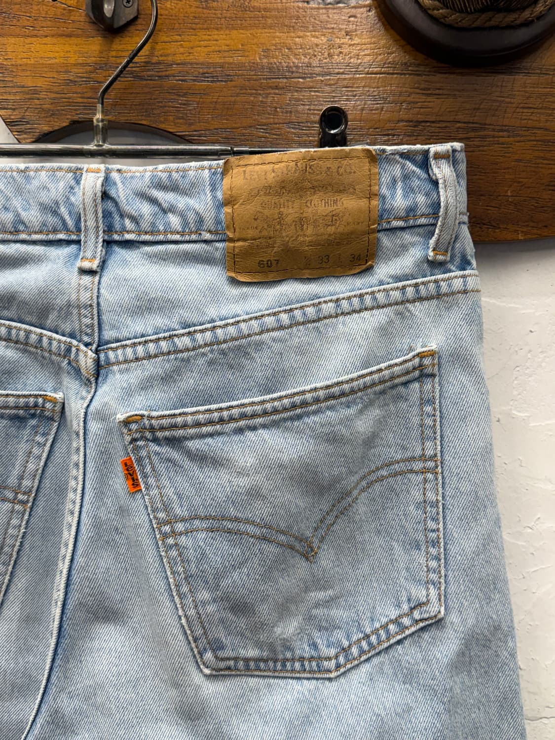 90s Levi's 607 Orange Tab Tapered Denim  상품이미지3