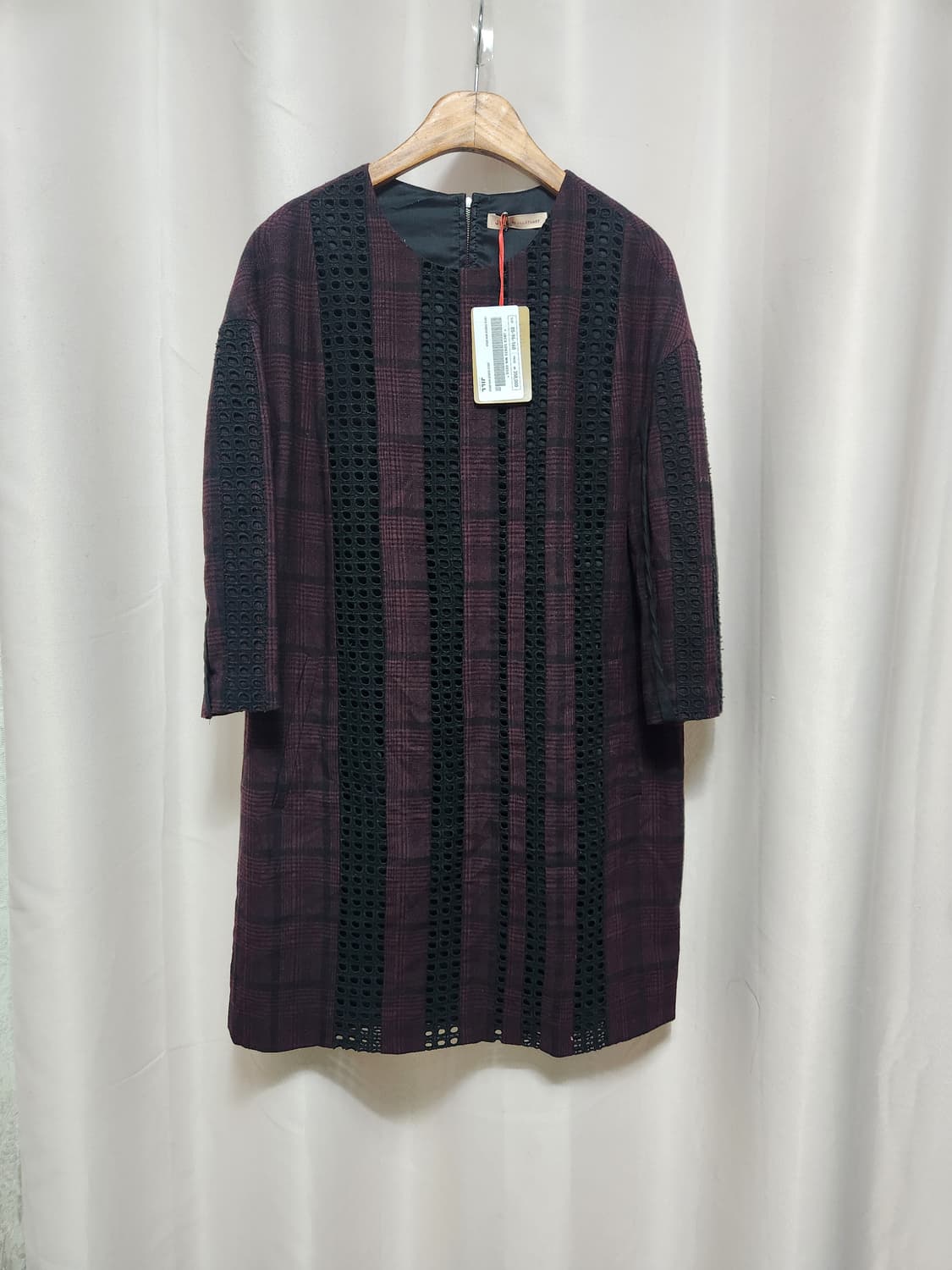 새상품 질바이질스튜어트 체크 펀칭 원피스택가358000 상품이미지1