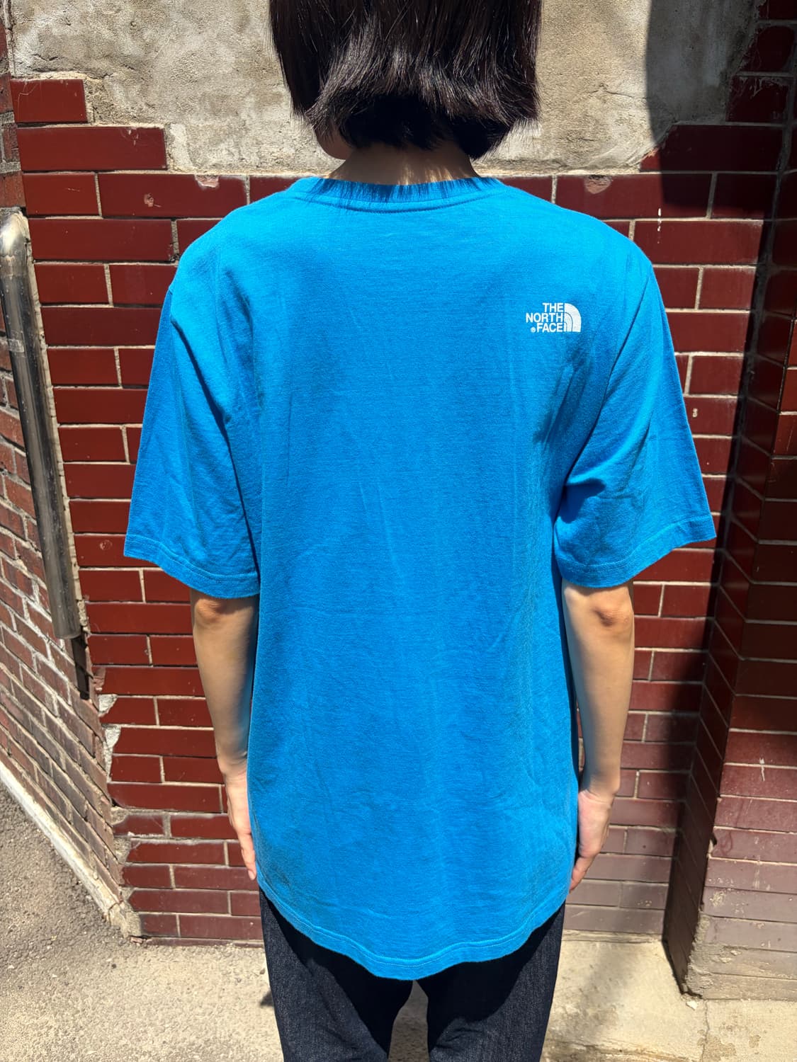 The North Face 블루 슬림핏 그래픽 반팔 티셔츠 XL 상품이미지4