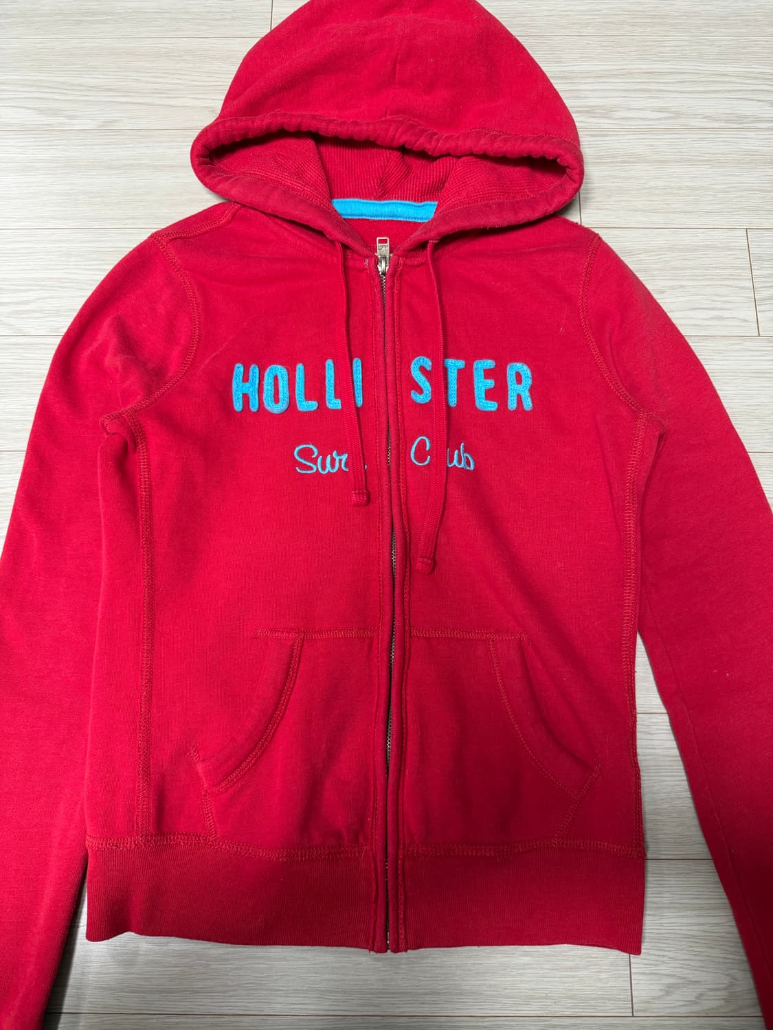 홀리스터 레드 후드집업 s 상품이미지2