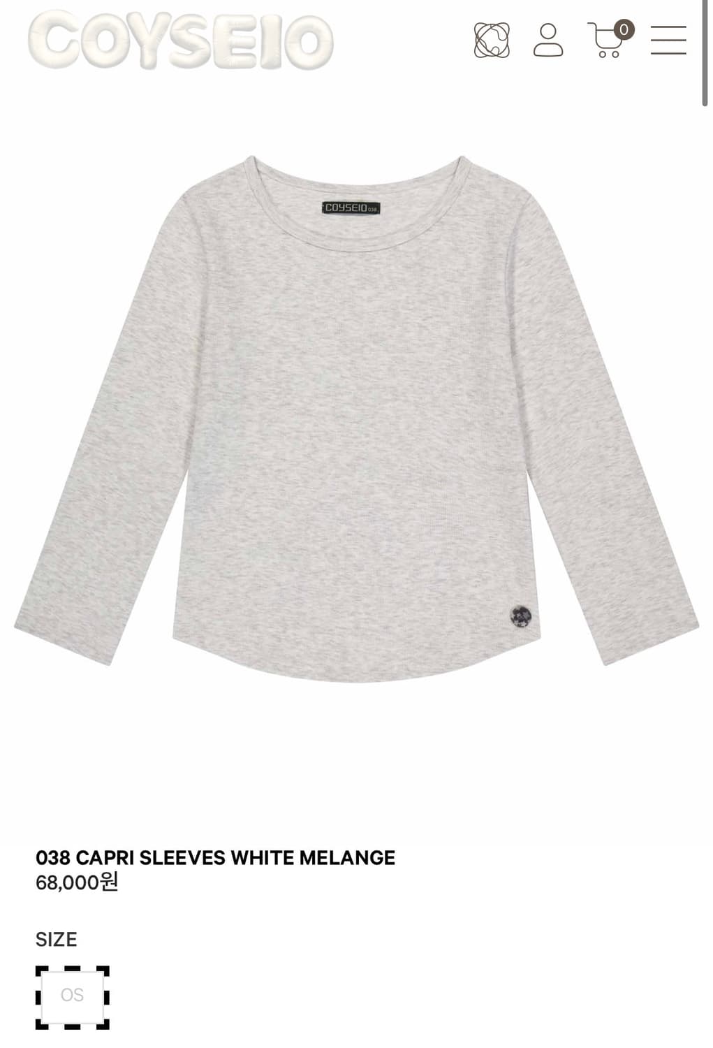 코이세이오038 카프리 슬리브 멜란지 상품이미지1