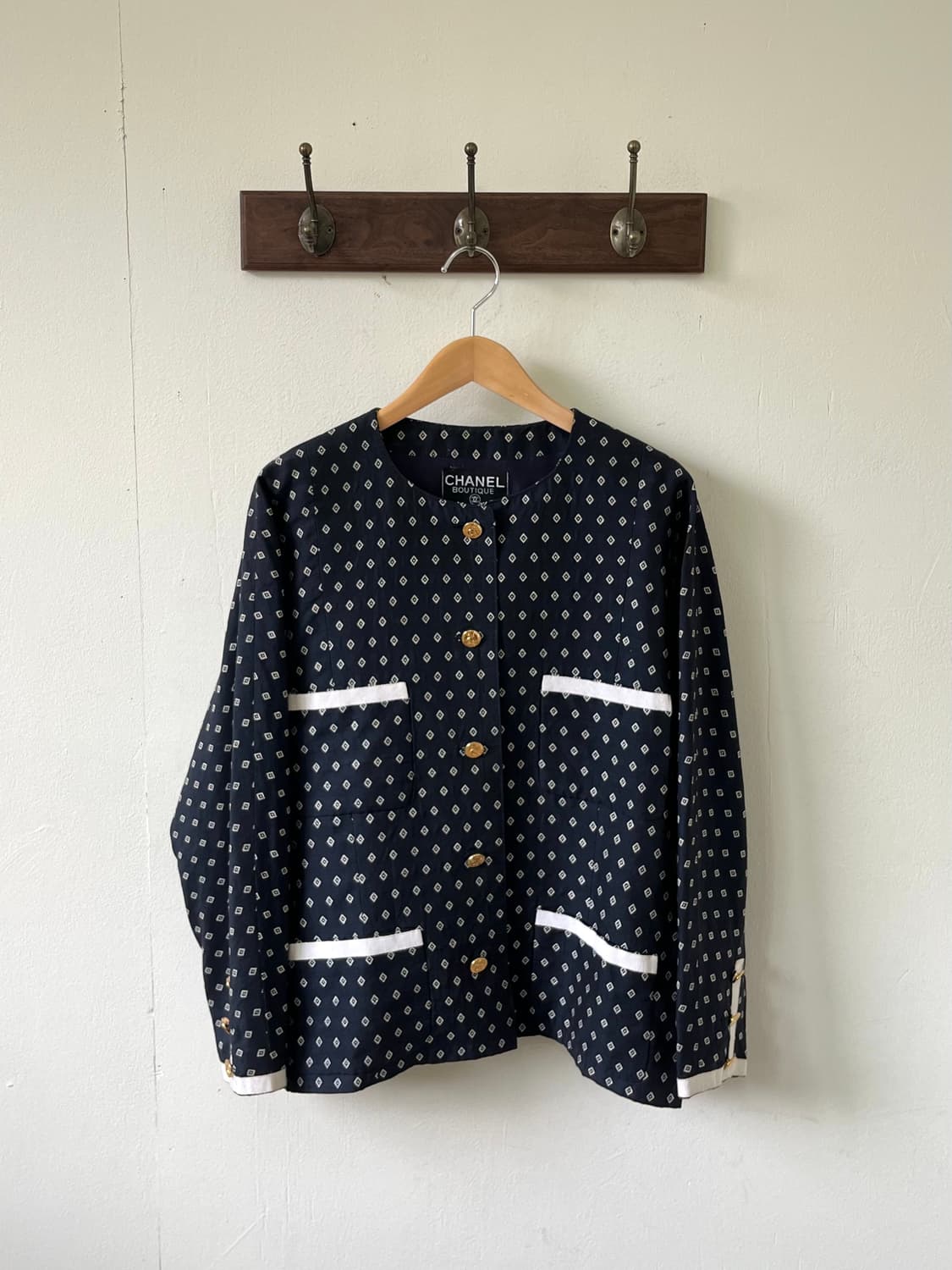 90‘s CHANEL 블렌드 트위드 자켓 상품이미지1