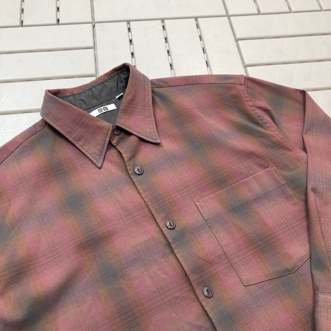 [XL]유니클로 워크 체크 남방 0279 상품이미지2