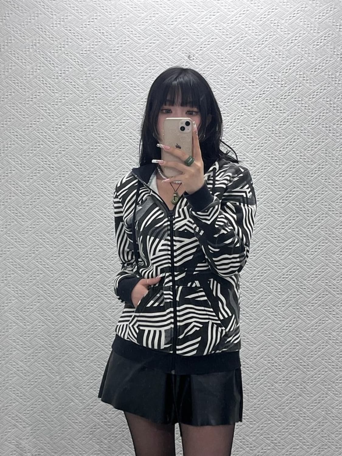 아디다스 스트릿 펑크 키치 패턴 져지 후드집업 90 C11496 상품이미지2