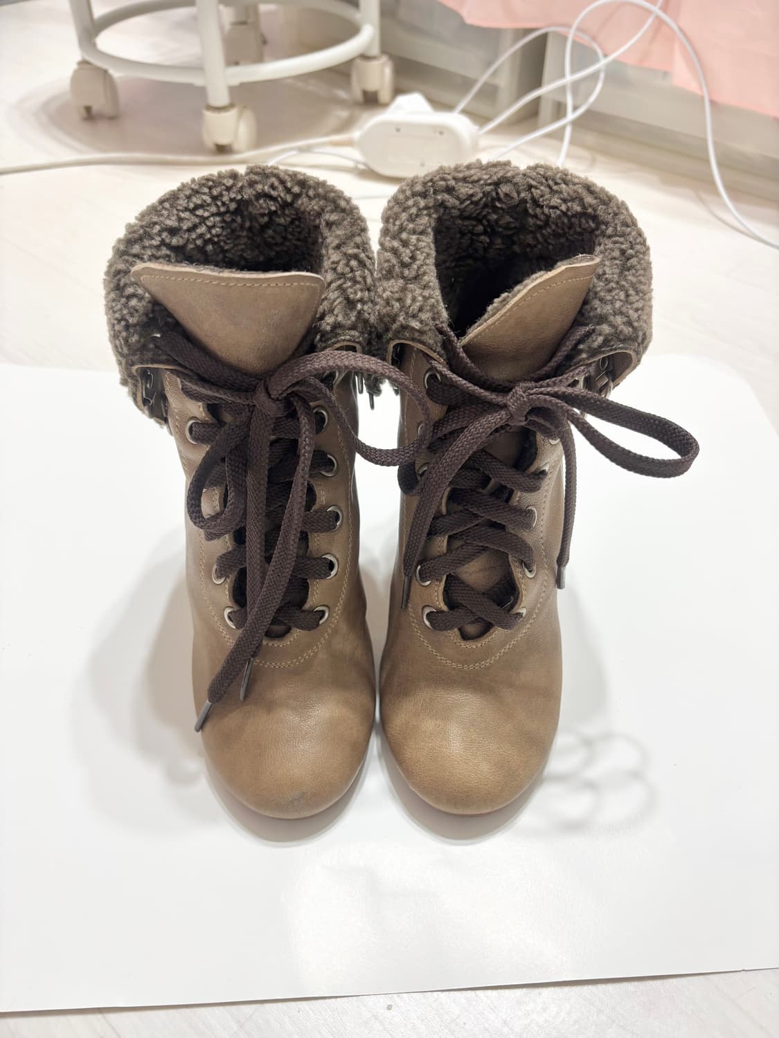 마린 수제화ㅡ 천연 양가죽 앵클 부츠 230/상태최상 상품이미지2