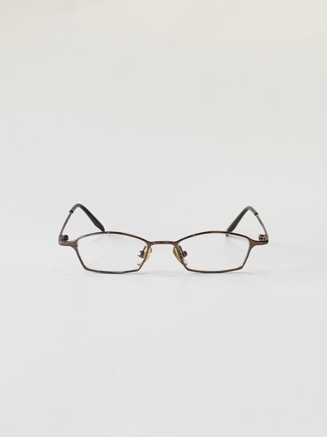 [픽키-596] (Small) 브라운 메탈 사각 안경테 클래식 소형 상품이미지1