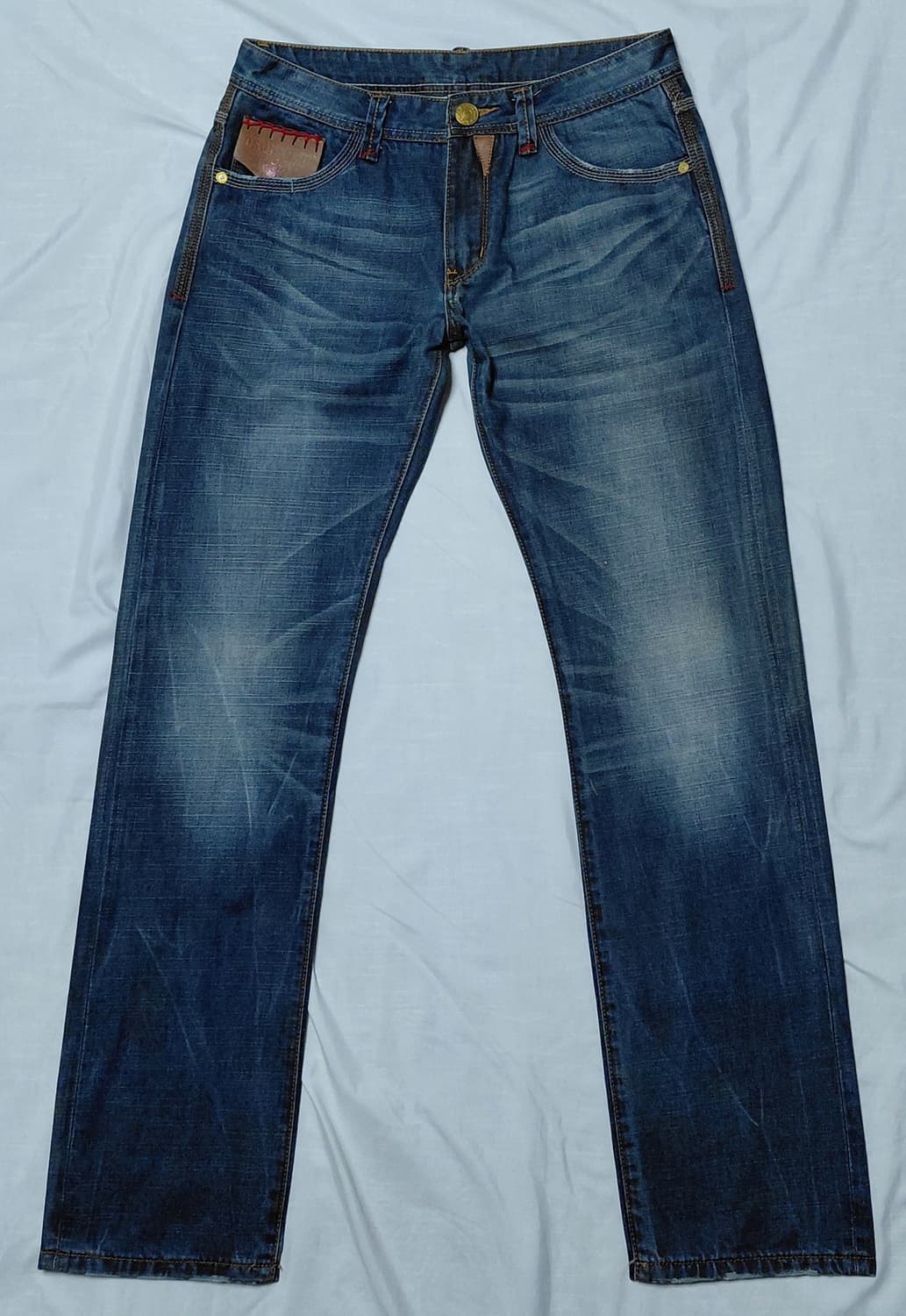 디스퀘어드2 레드탭 & 가죽 스티치 포인트 워싱진 (W34 L33) 상품이미지2