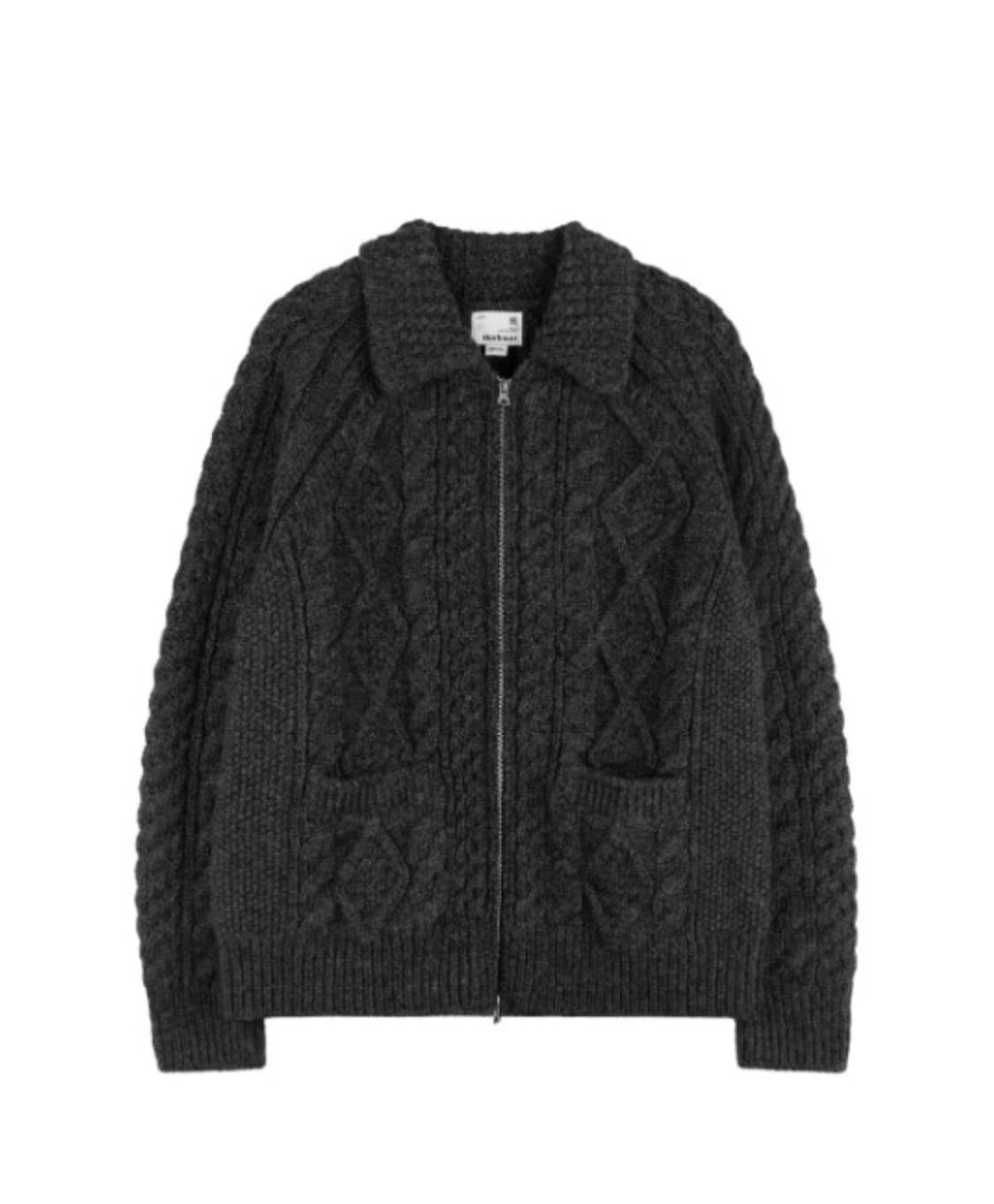 홀리선 25FW 아란 집업 니트 가디건 M(100) 판매 상품이미지1