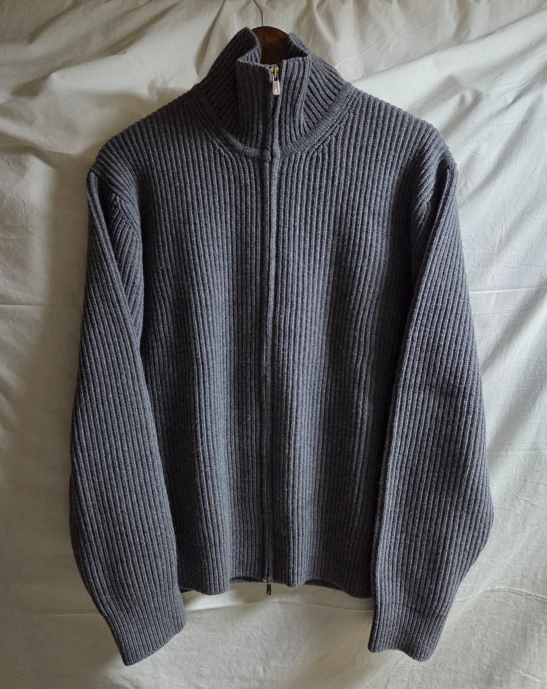 인더로우 25FW 로이 풀집업 니트 멜란지그레이 3 상품이미지4