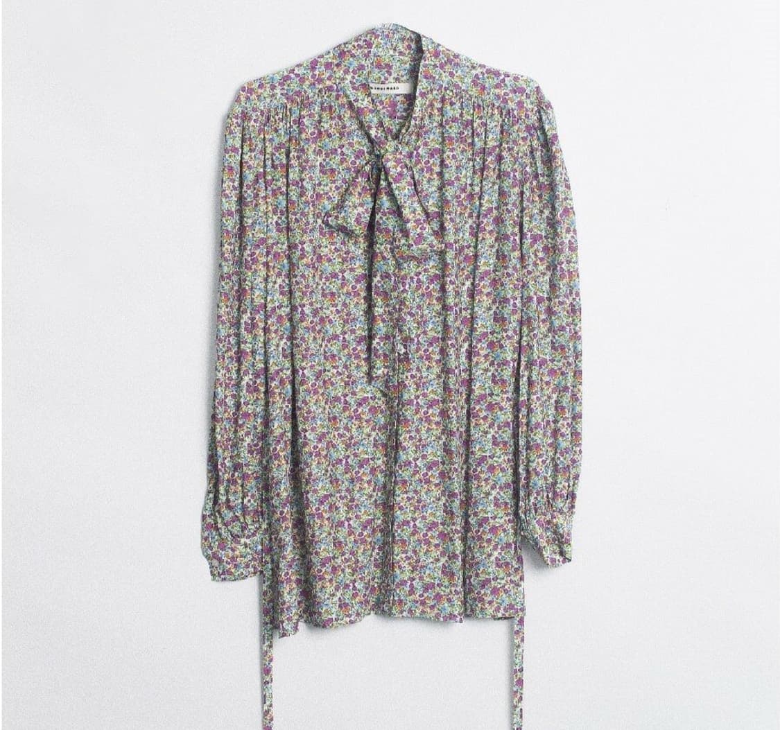 문스워드 플로럴 타이 블라우스 새상품 상품이미지4