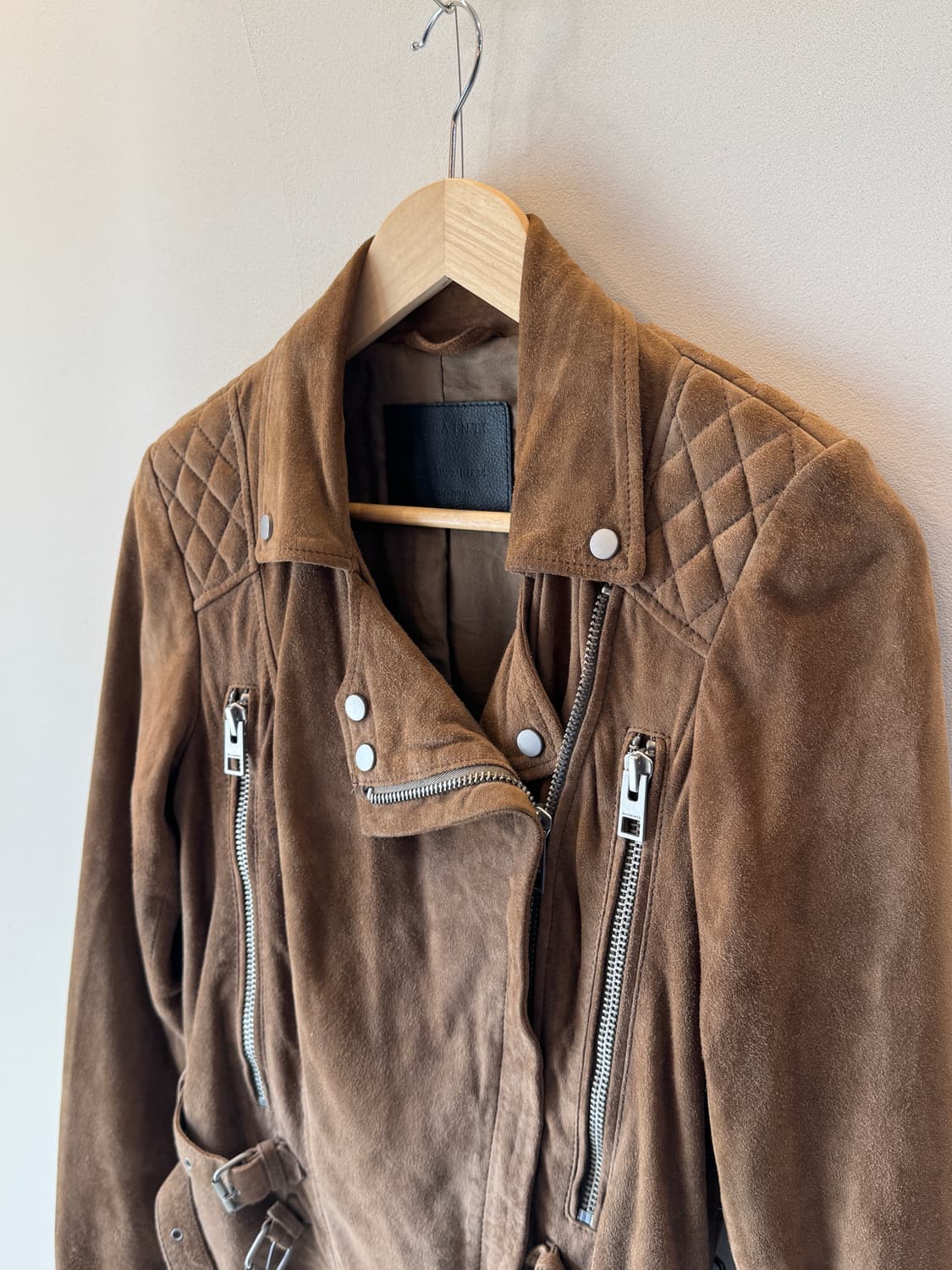 올세인츠 스웨이드 라이더 자켓(O48) 상품이미지3