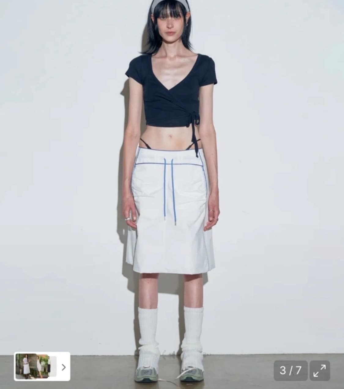 스컬프터 로우라이즈 미디스커트 xs 상품이미지1