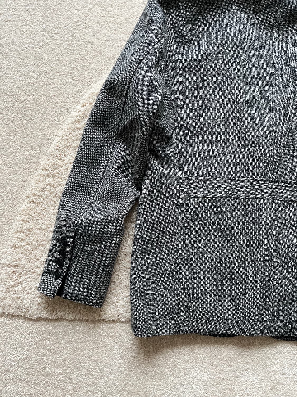 므씨유니콜 문트위드 울 헤링본 사파리 자켓 (95-100) 상품이미지10