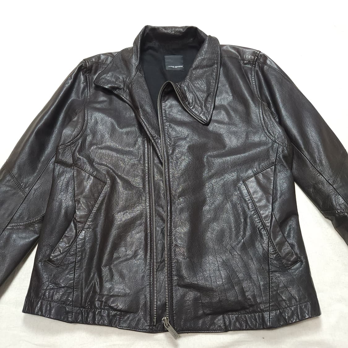 [100] 코데즈컴비인 릭맛 소가죽 자켓 닥크브라운 상품이미지4