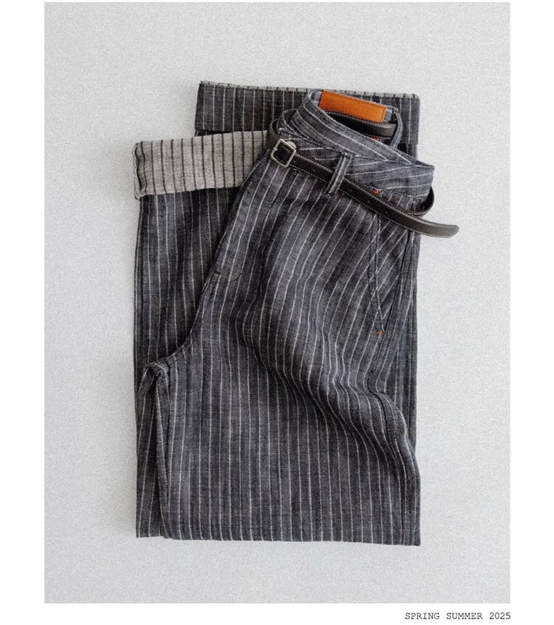 문달 grain denim indigo stripe 데님 팬츠 상품이미지2