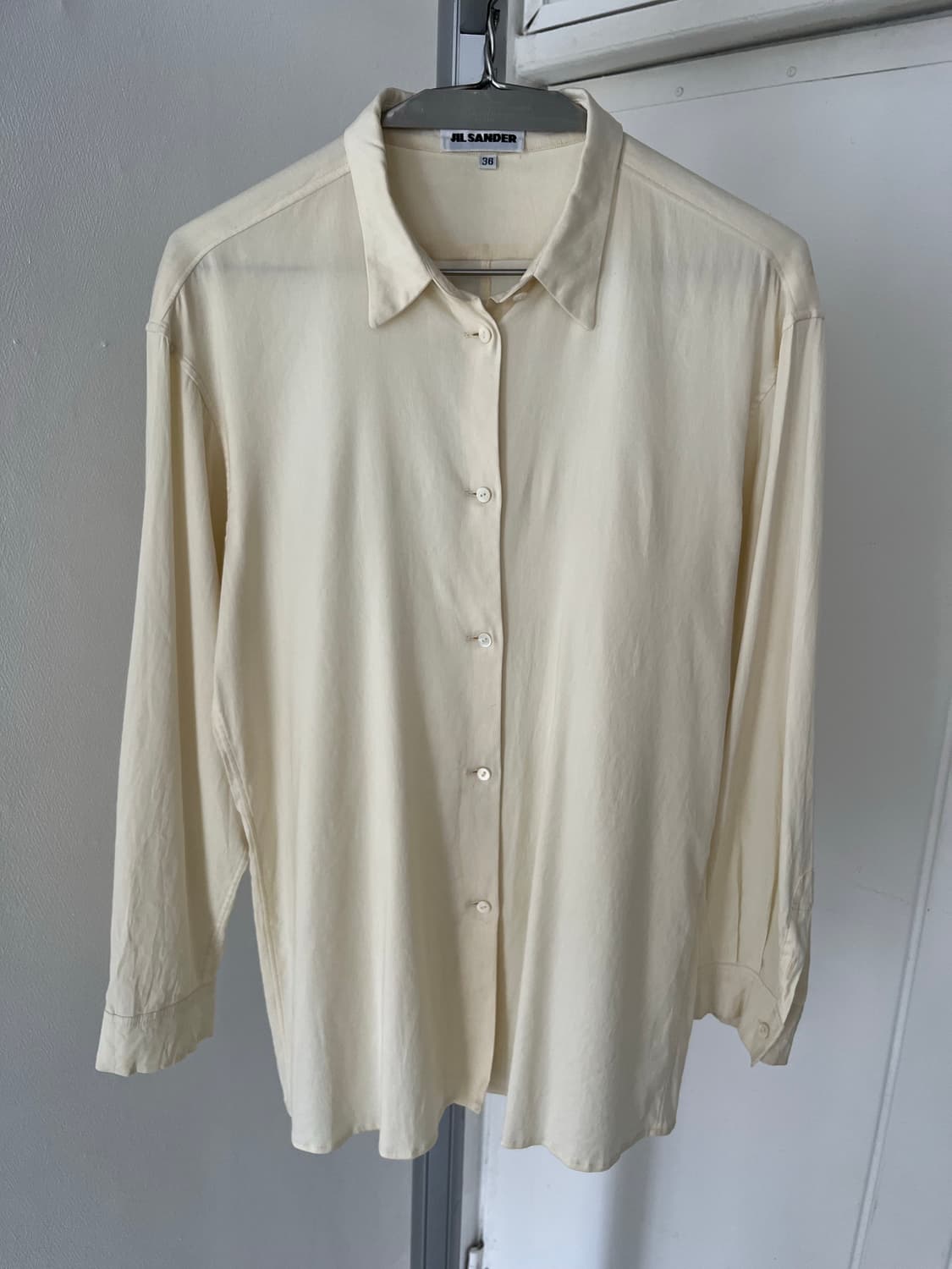 yellow silk shirt 상품이미지3