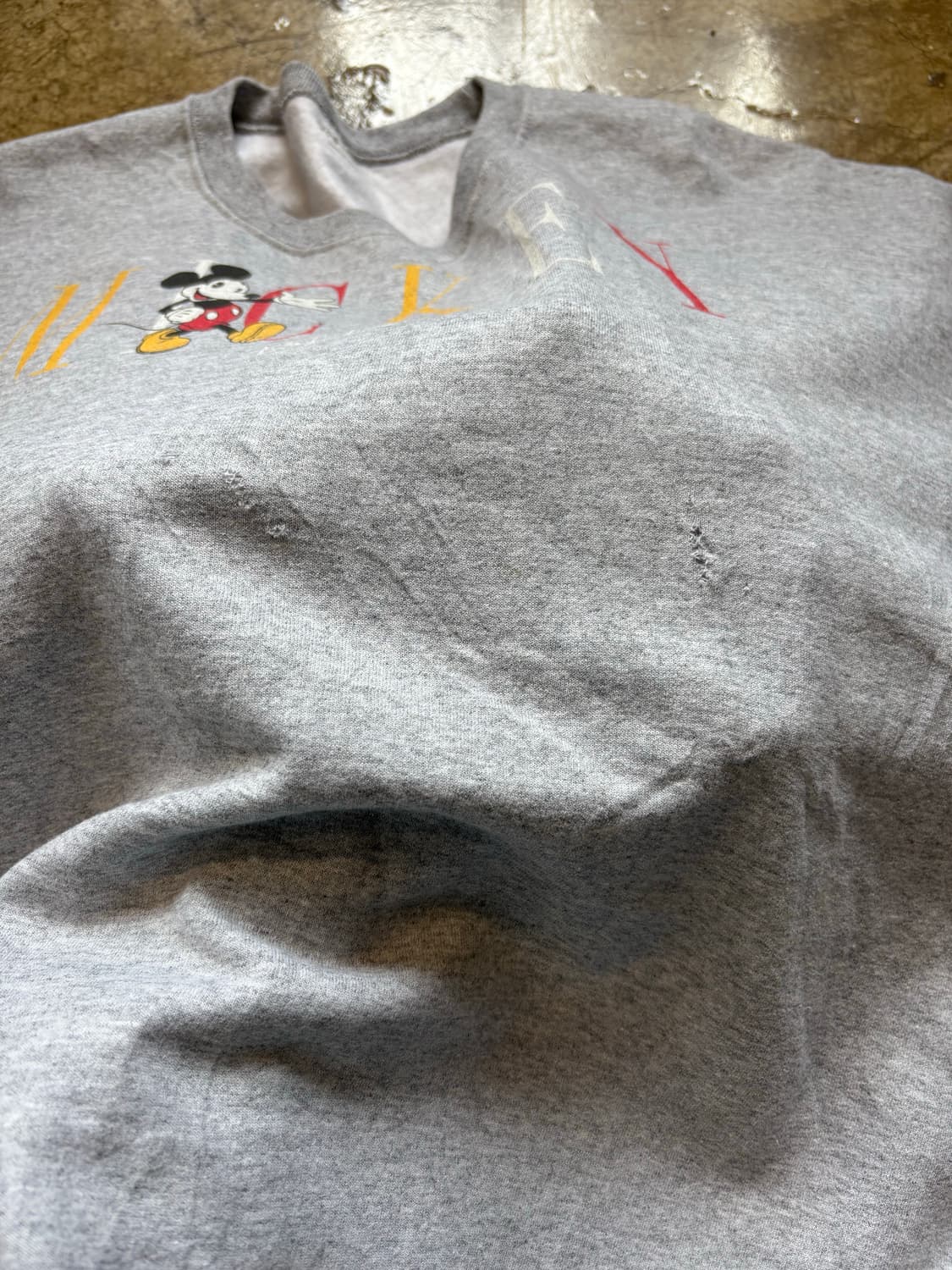 빅사이즈 미키 그레이 스웻셔츠 상품이미지6