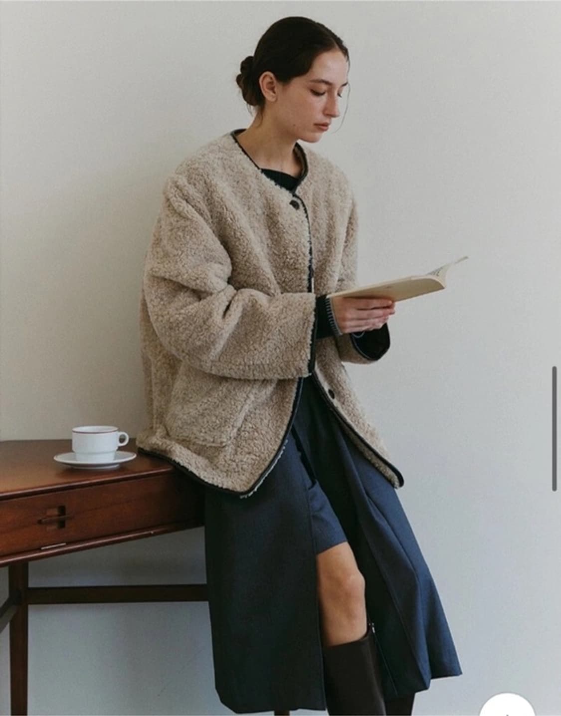 아워코모스 시어링 퍼자켓 상품이미지1