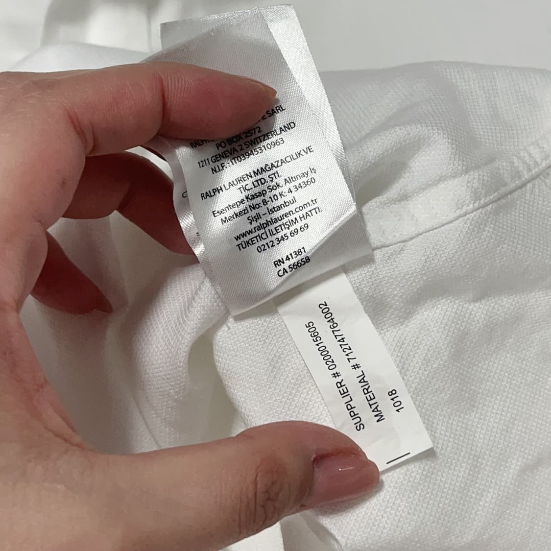 [정품] 폴로 화이트 / 네이비포니 솔리드 셔츠 [ 15 ] 상품이미지8