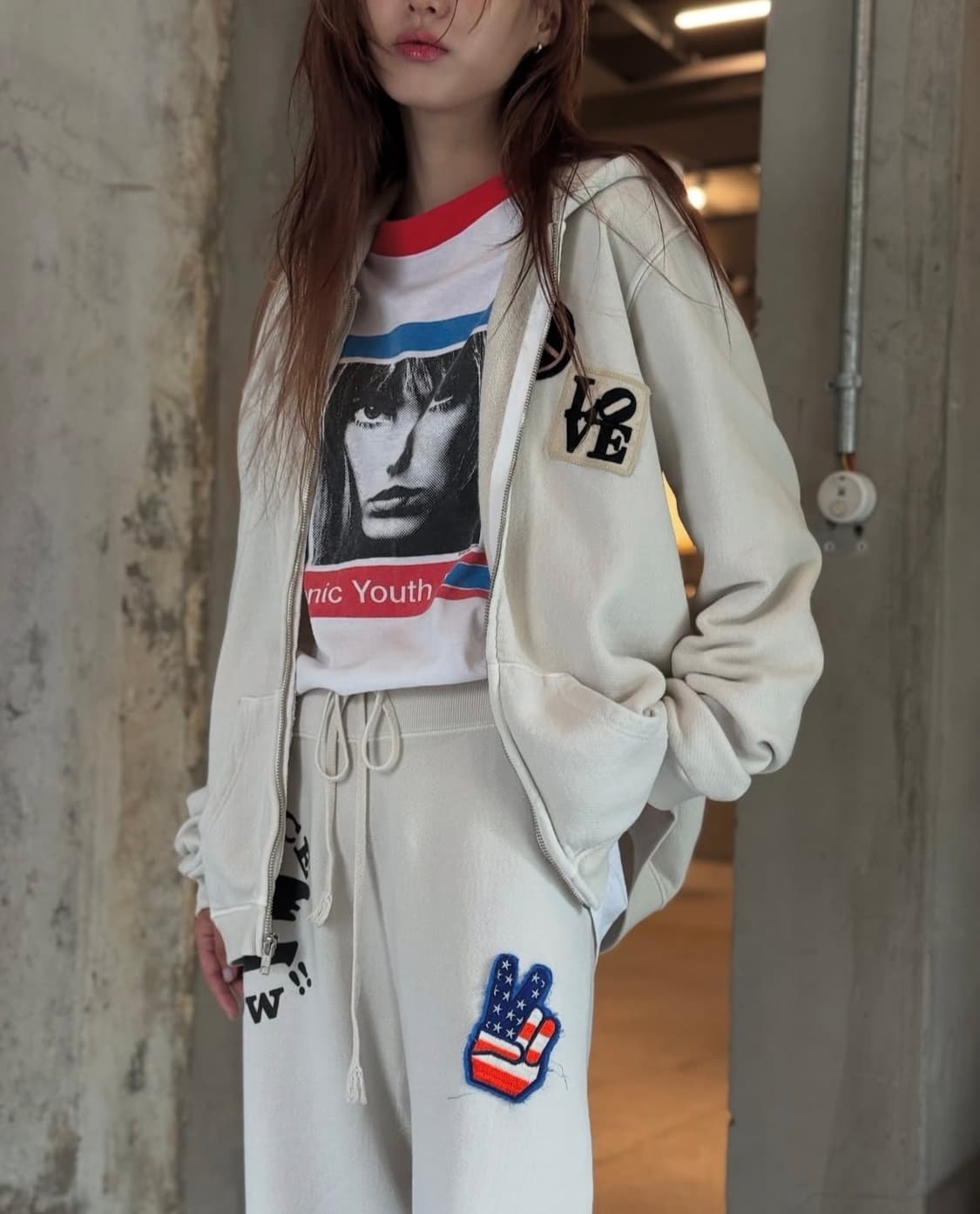 에크루 madeworn 메이드원 후드 집업  상품이미지1