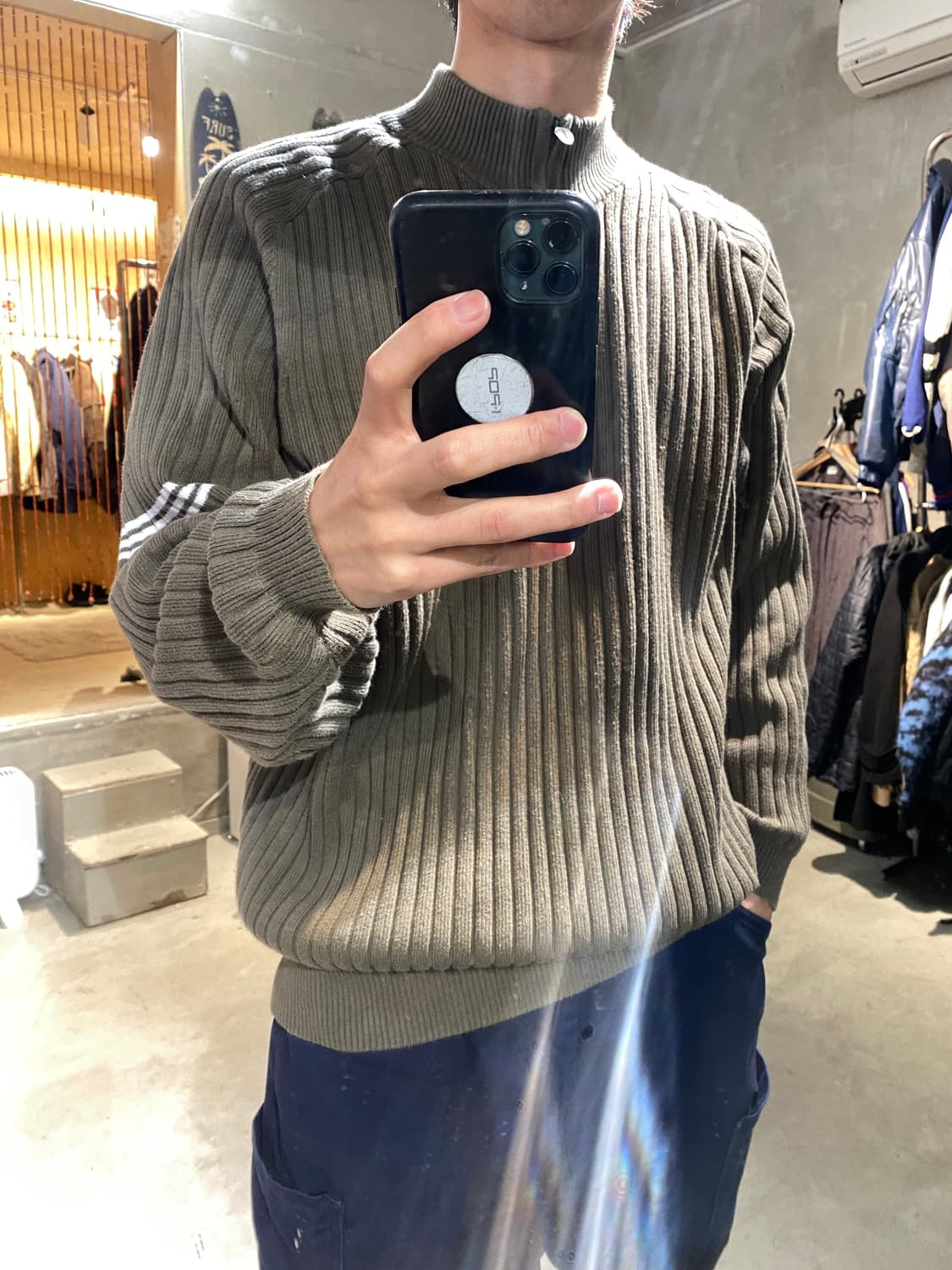 아디다스 케이블디테일 니트 상품이미지1