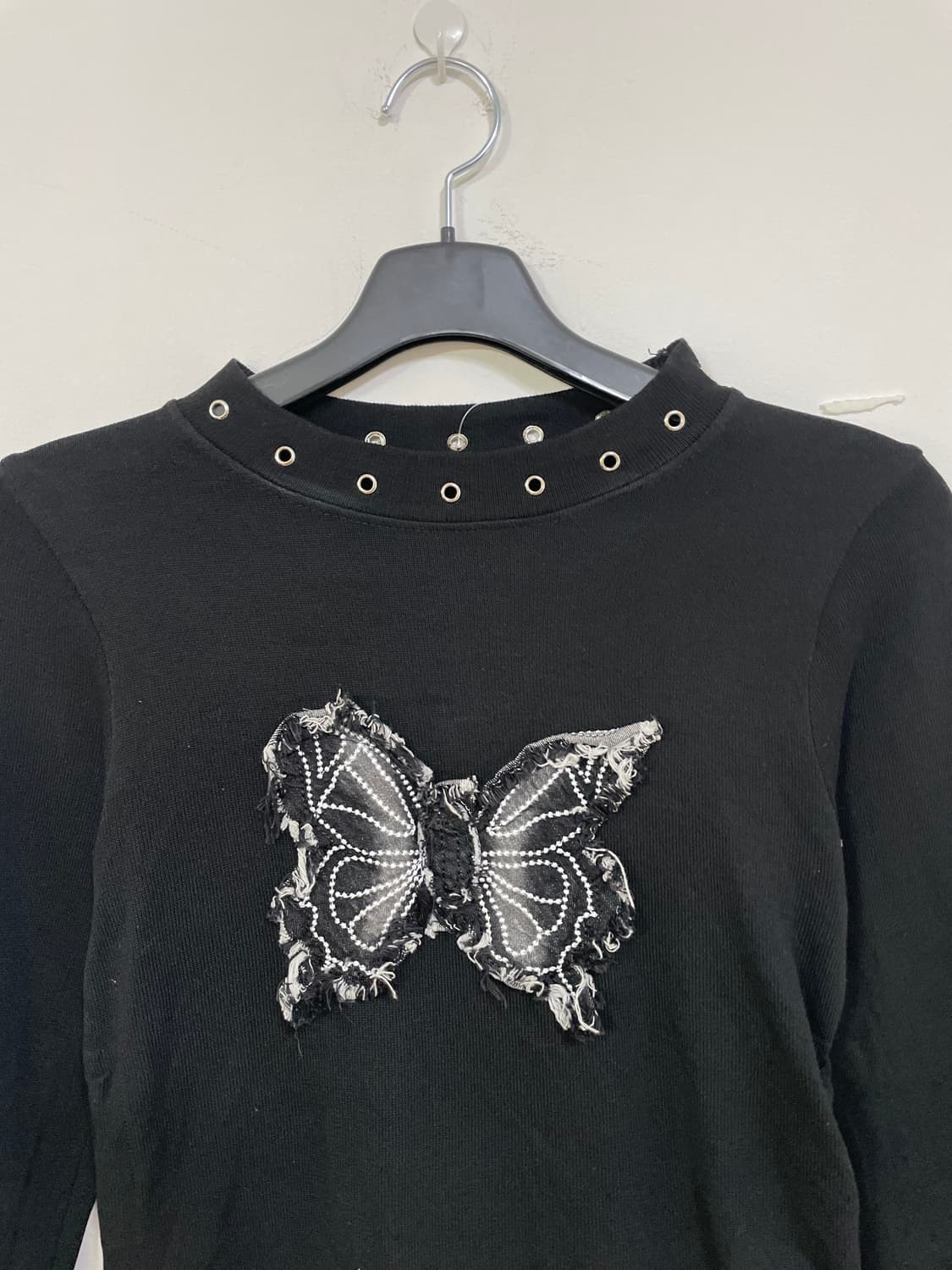 재패니즈 빈티지 나비 프린팅 긴팔 티셔츠 상품이미지4