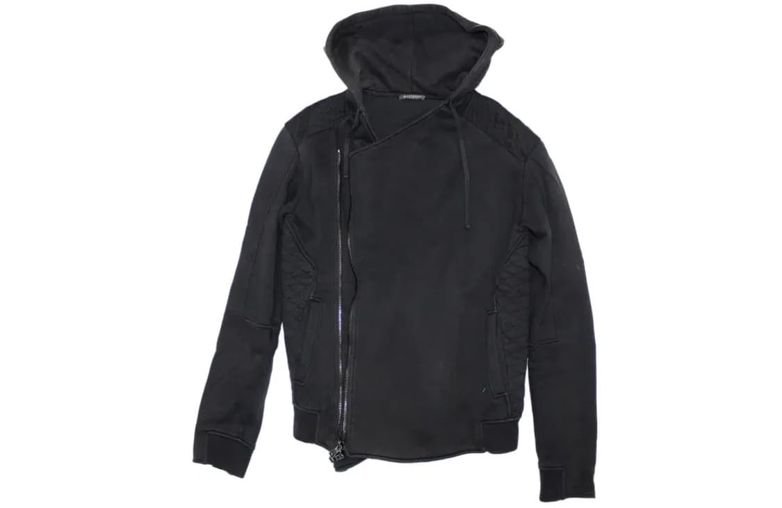 Balmain 발망 파이톤 사선 지퍼 바이커 비대칭 후드집업 상품이미지1