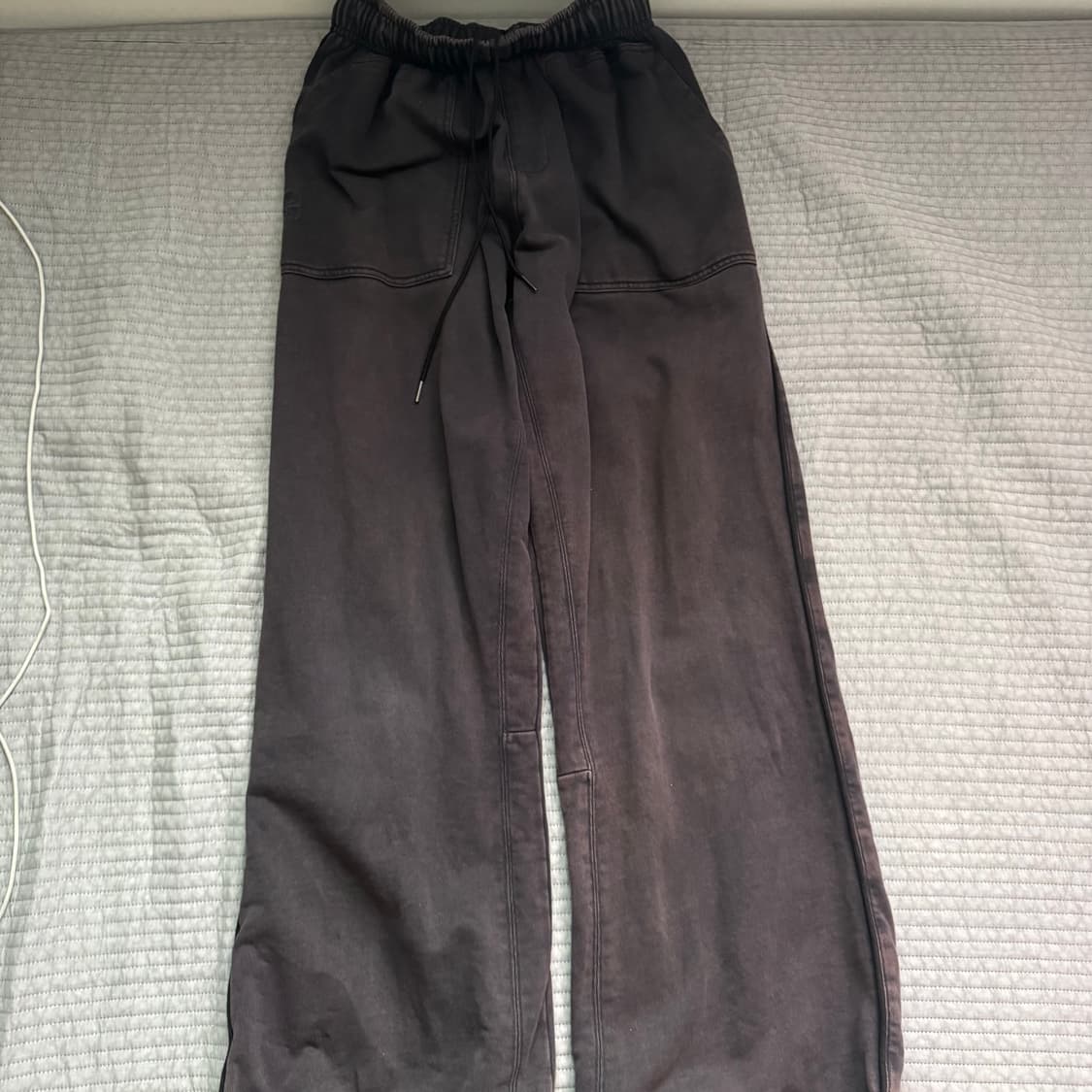 폴리테루 플레어드 퍼티그 스웻팬츠 다크퍼플네이비 2사이즈 상품이미지1