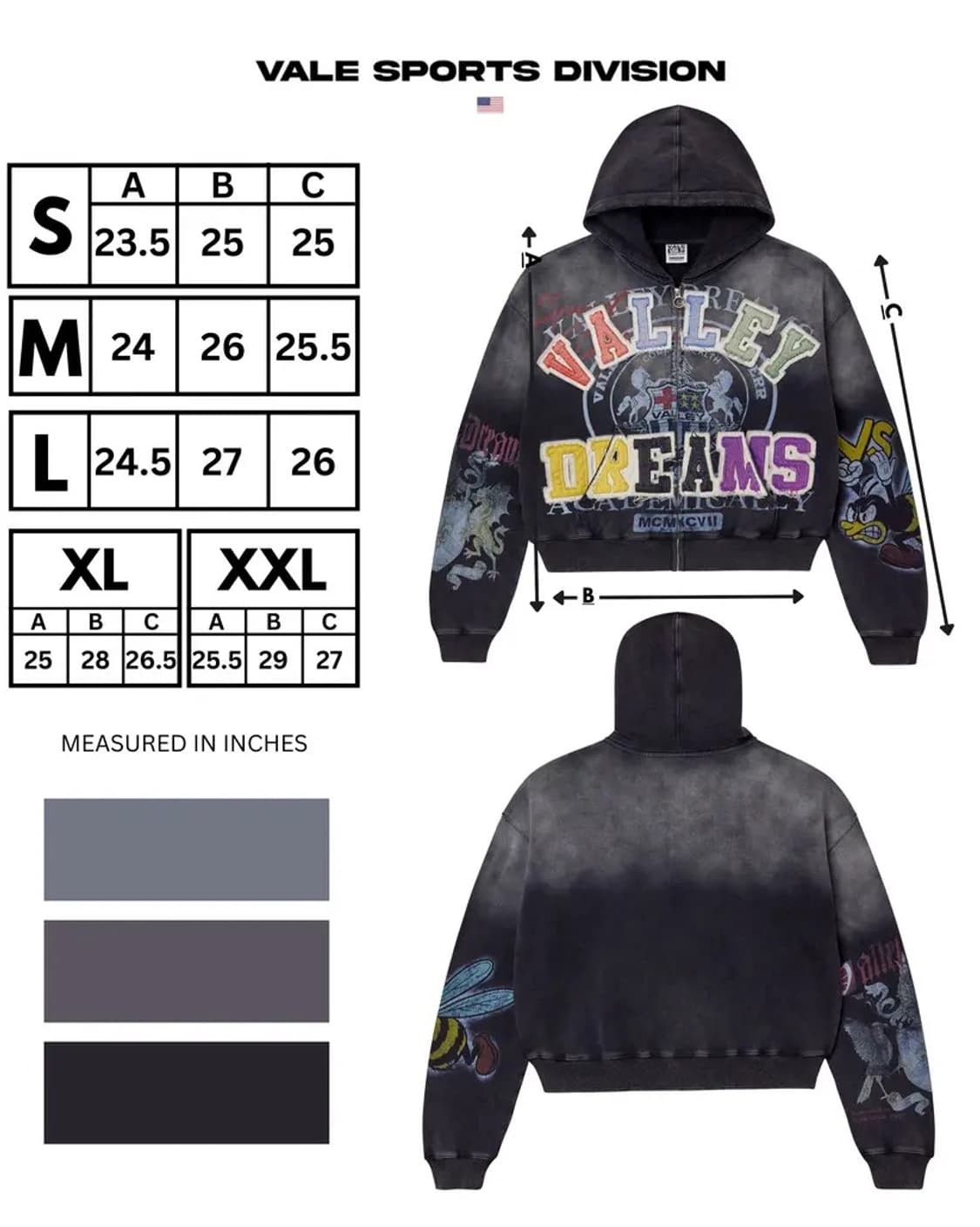 Vale Forever 크롭 집업 후드 L사이즈 (정품, 새상품) 상품이미지4