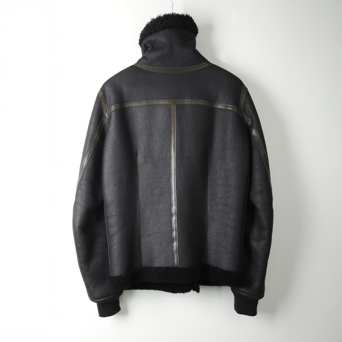 46 / 릭오웬스 하이넥 무톤 무스탕 자켓 상품이미지4