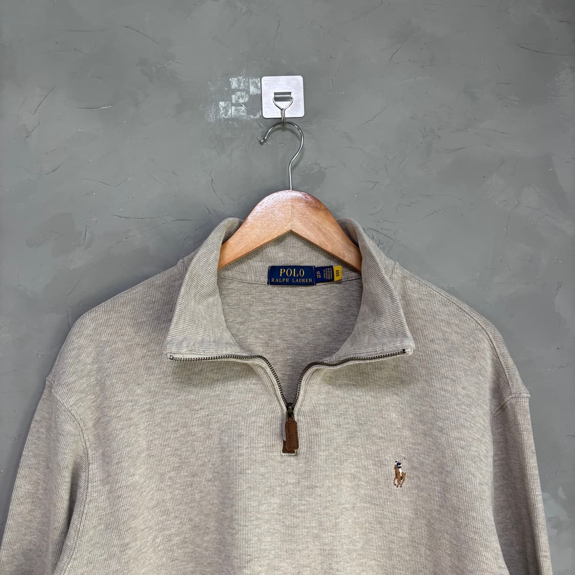 폴로 랄프로렌 반집업 니트 오트밀 베이지 상품이미지3