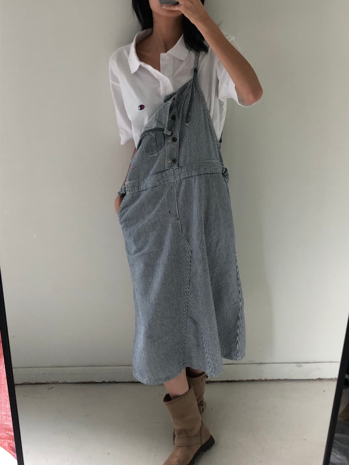 일본빈티지 히코리 데님 원피스 상품이미지4