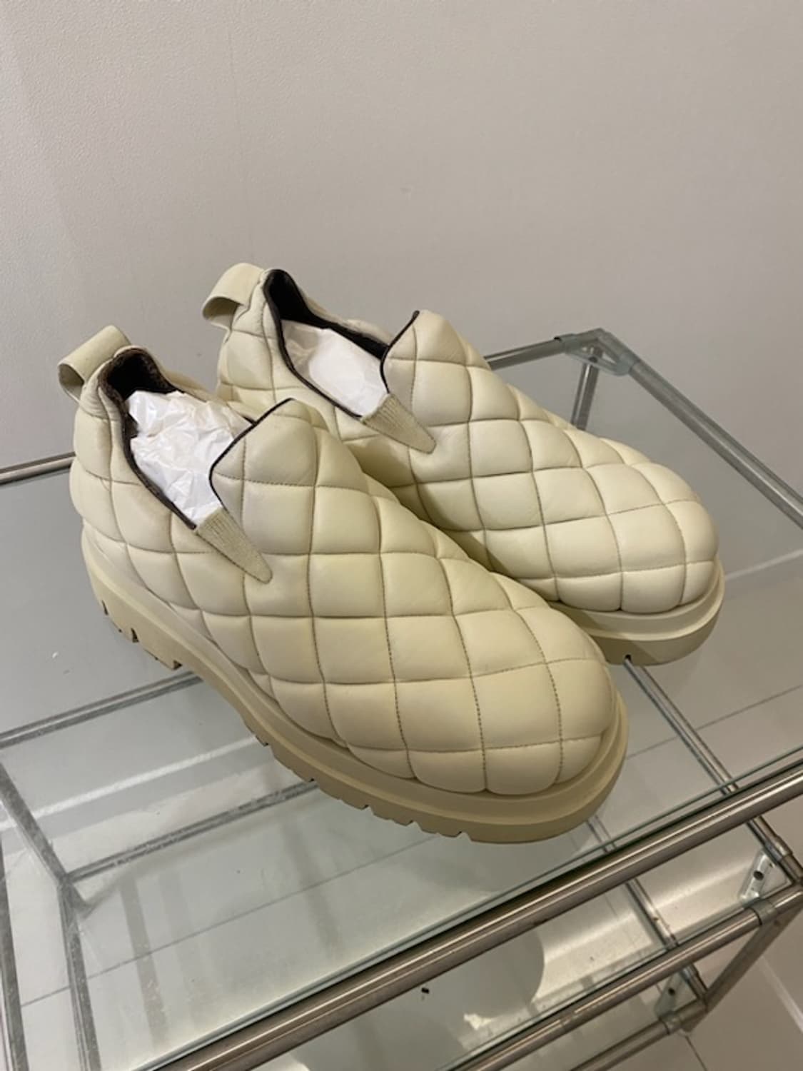 [42] 보테가베네타 퀼팅 레더 가죽 슬립온 더비 슈즈 상품이미지2