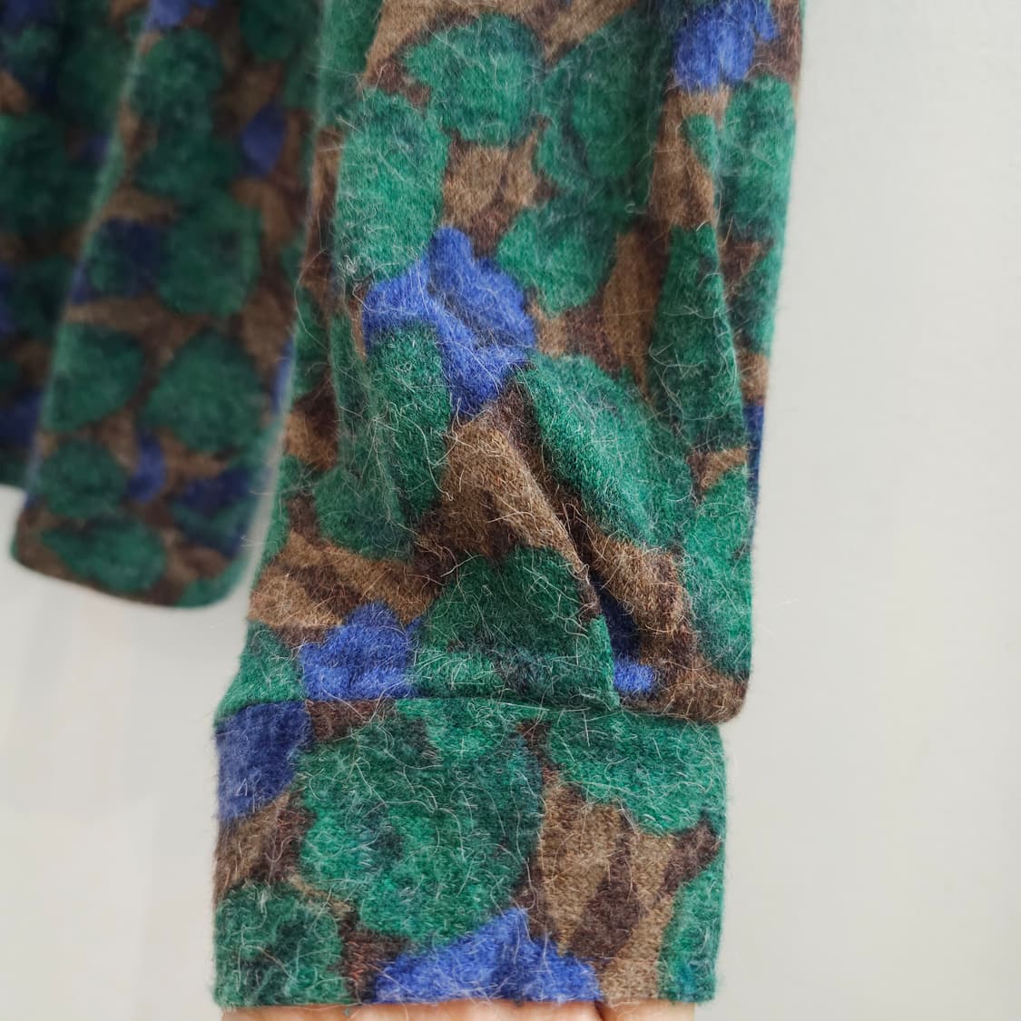 레트로 그린 플라워 울 보아셔츠 상품이미지6