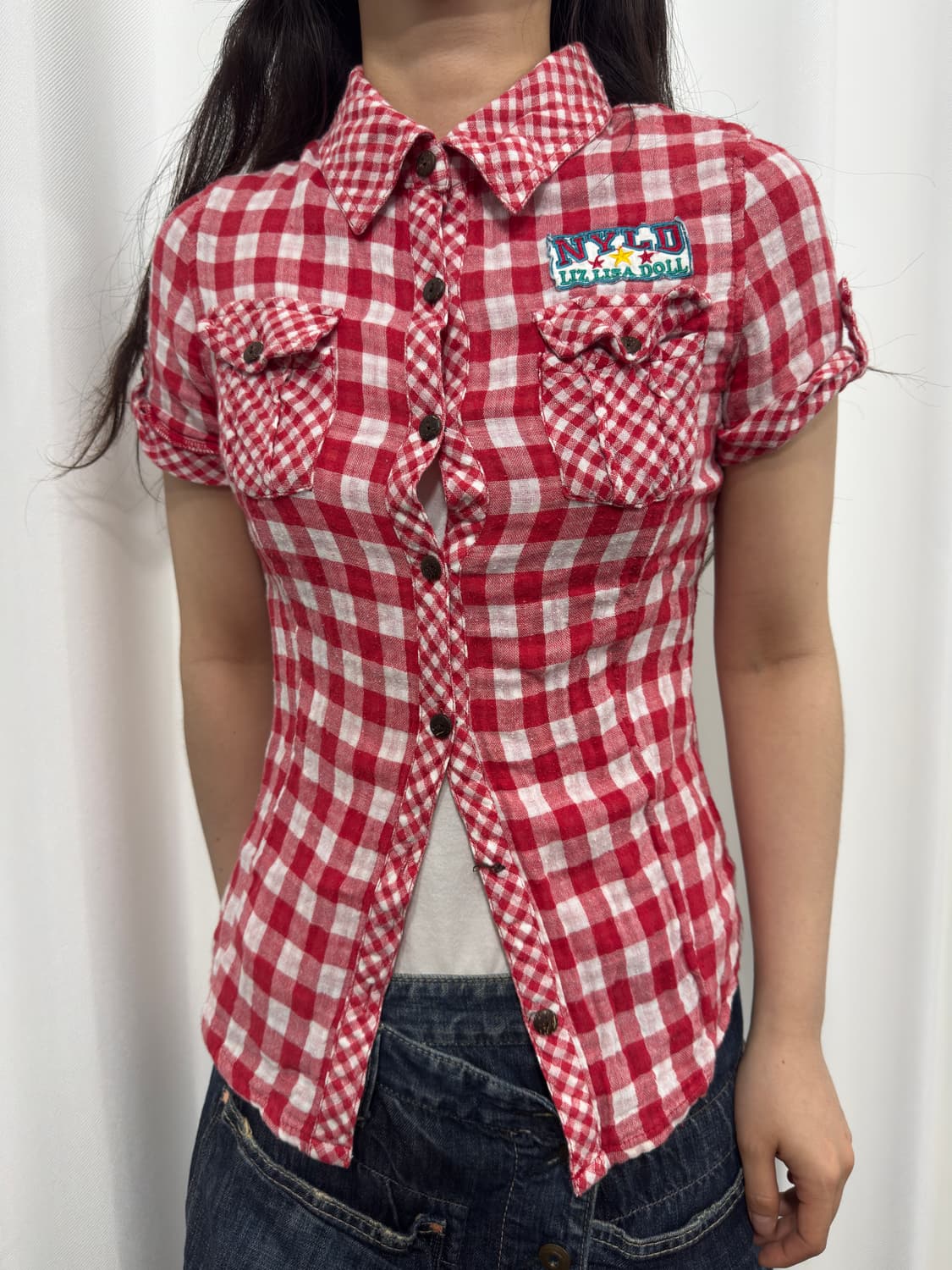 liz lisa doll red check shirt 상품이미지2