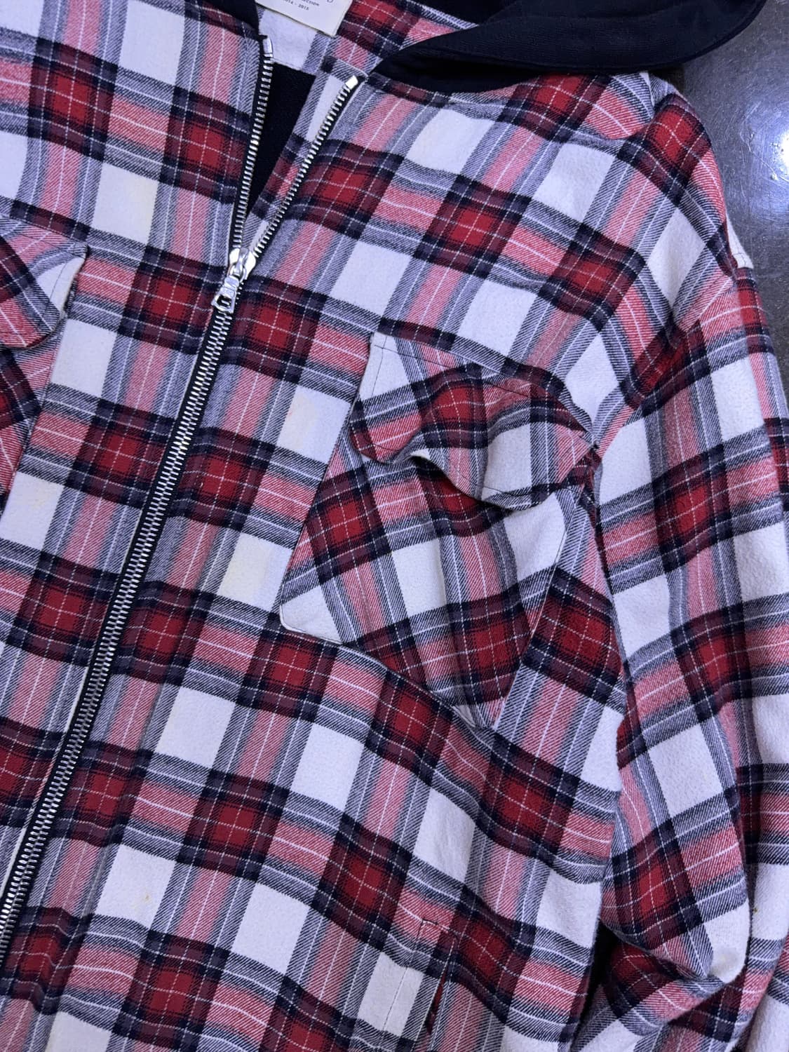 피어오브갓 3rd 체크 포켓 2way 후드집업 자켓 M 상품이미지4