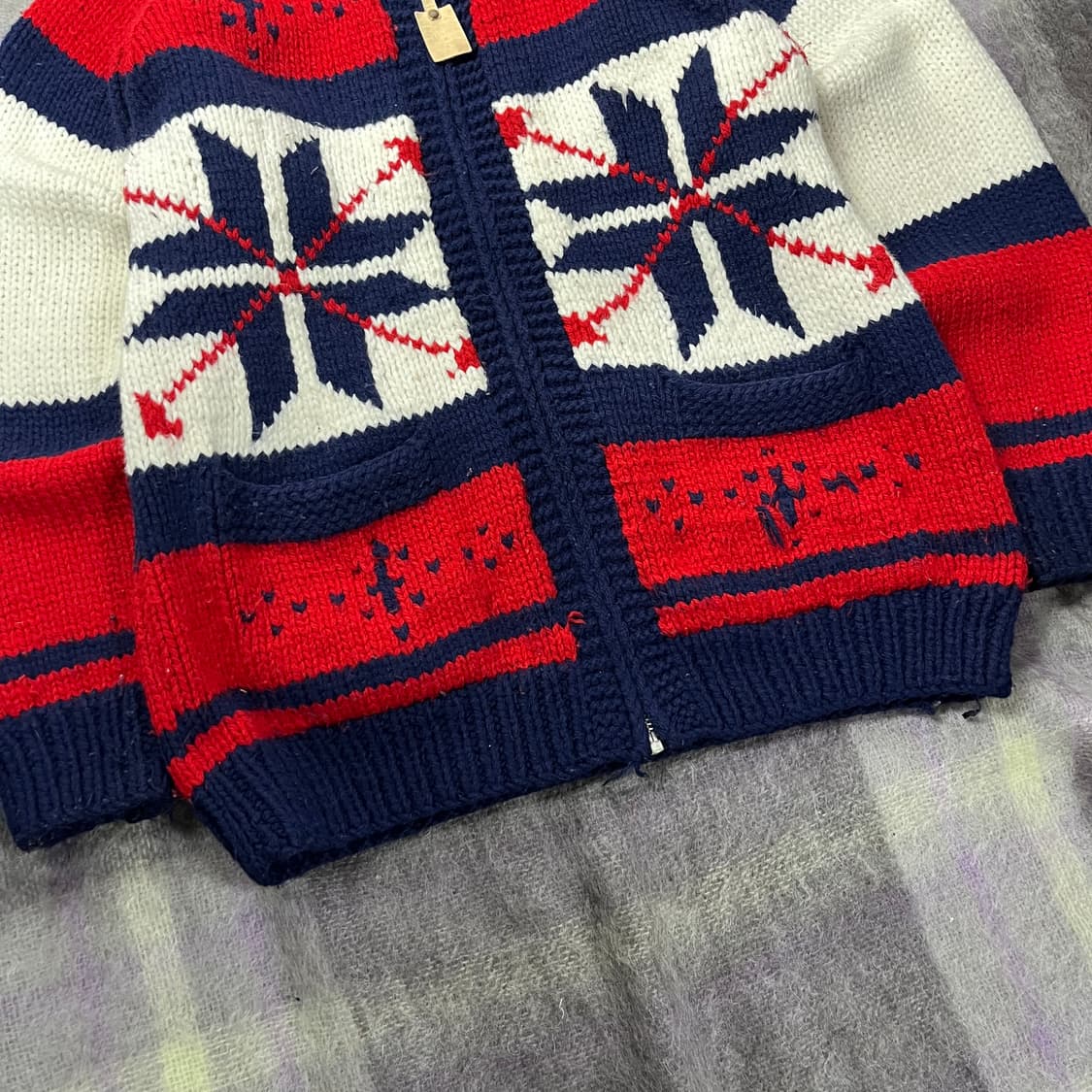 [MACALESTER] 빈티지 노르딕 패턴 집업 코위찬  상품이미지4