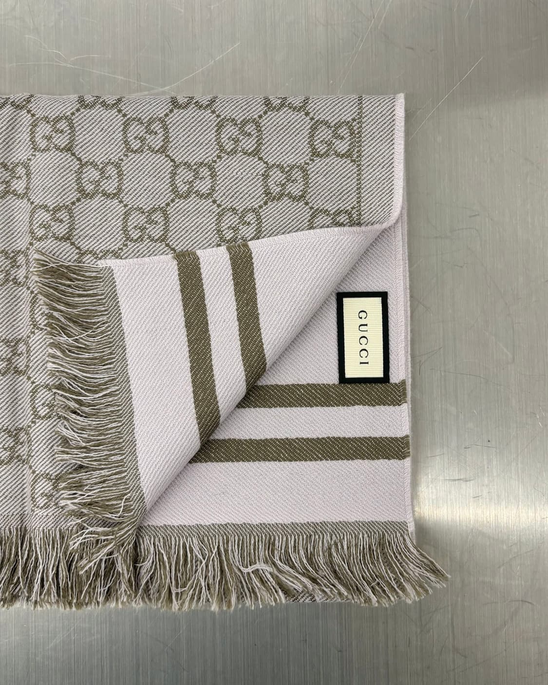 구찌 GG 패턴 자카드 울 스카프 상품이미지6