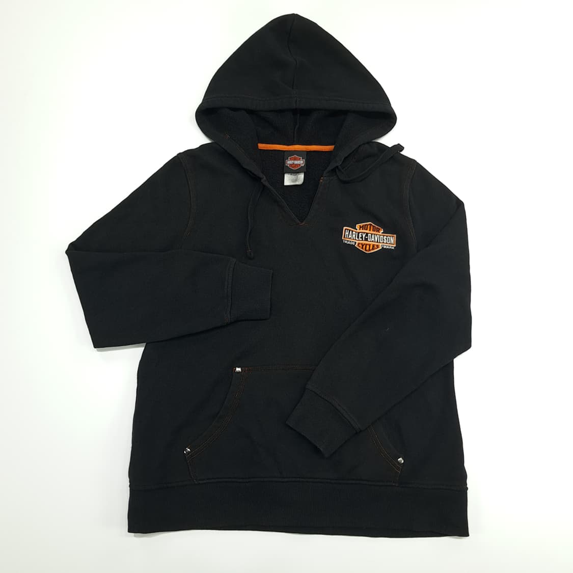 CN770 L 할리데이비슨 메디슨햇 알버타 한정판 기모 후드 블랙 상품이미지2