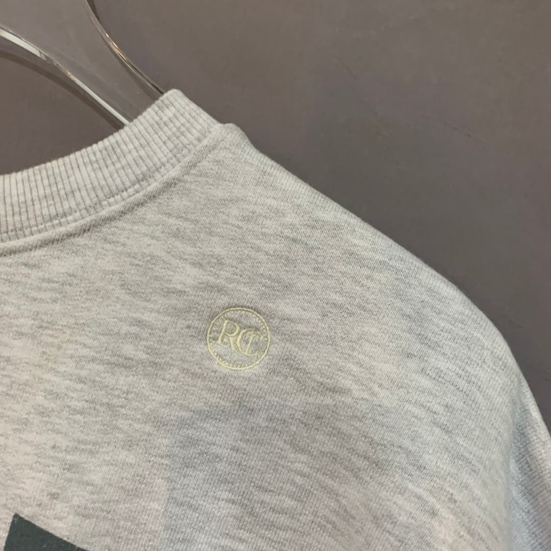 RECTO 렉토 LLEGE 유니섹스 크롭 맨투맨 멜란지 상품이미지5